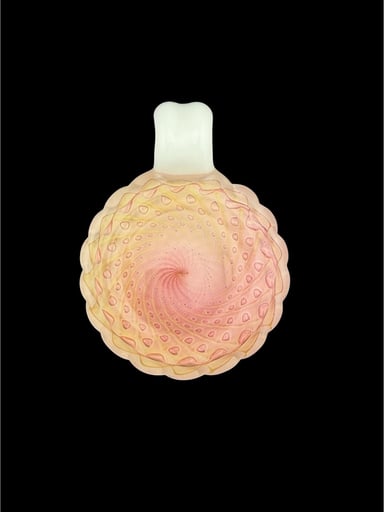 Preview pic of Brand New Sean Kengla Gold fume over white air trap pendant NO OPAL