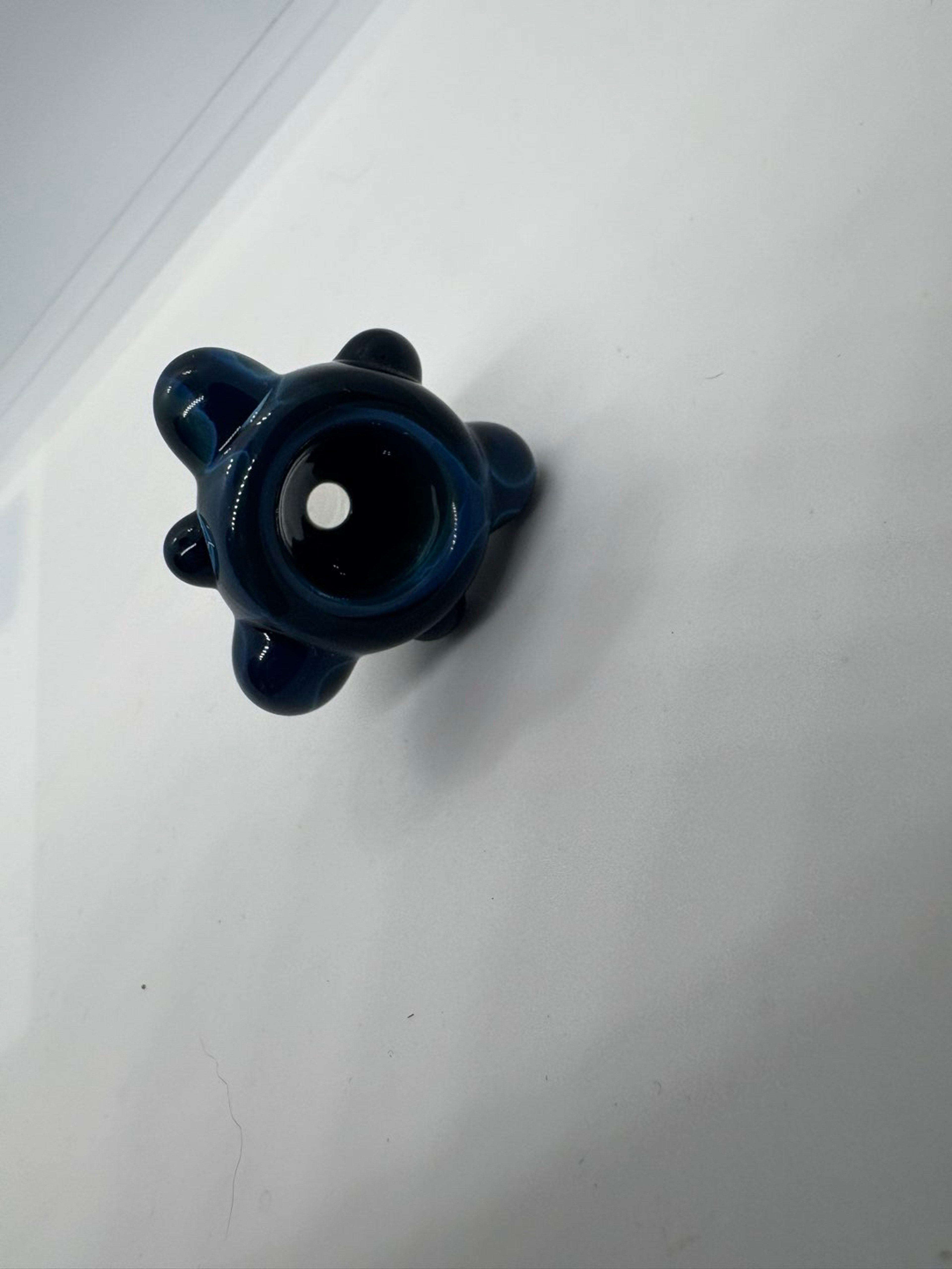 14mm Handblown Electric Blue Bowlpiece image 0