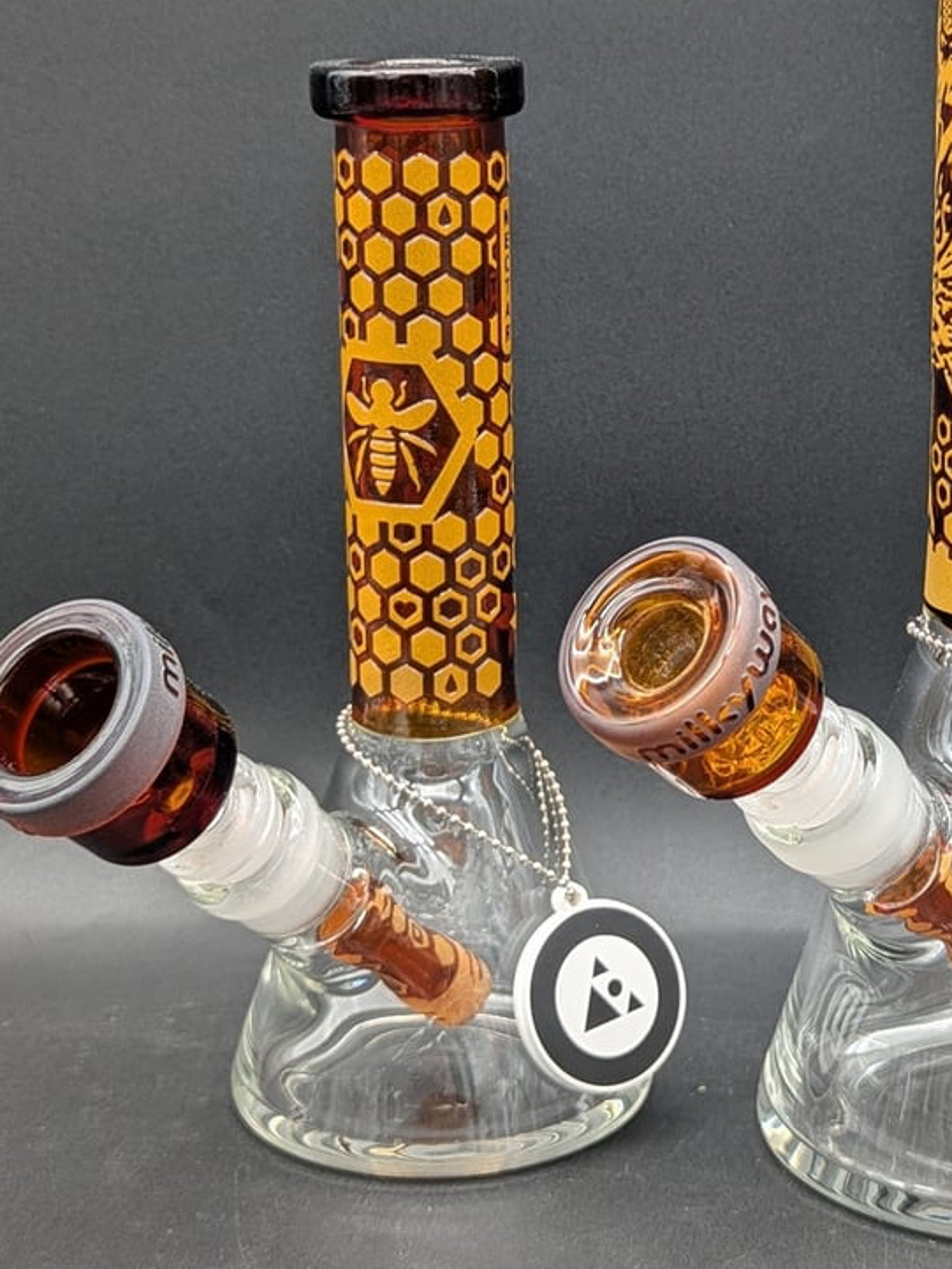 MILKYWAY GLASS HONEYCOMB NECTAR BEAKER BONG image 0