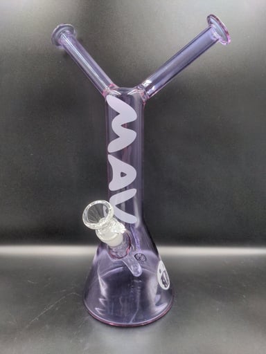 Preview pic of MAV GLASS "BESTIES" DOUBLE NECK BEAKER BONG