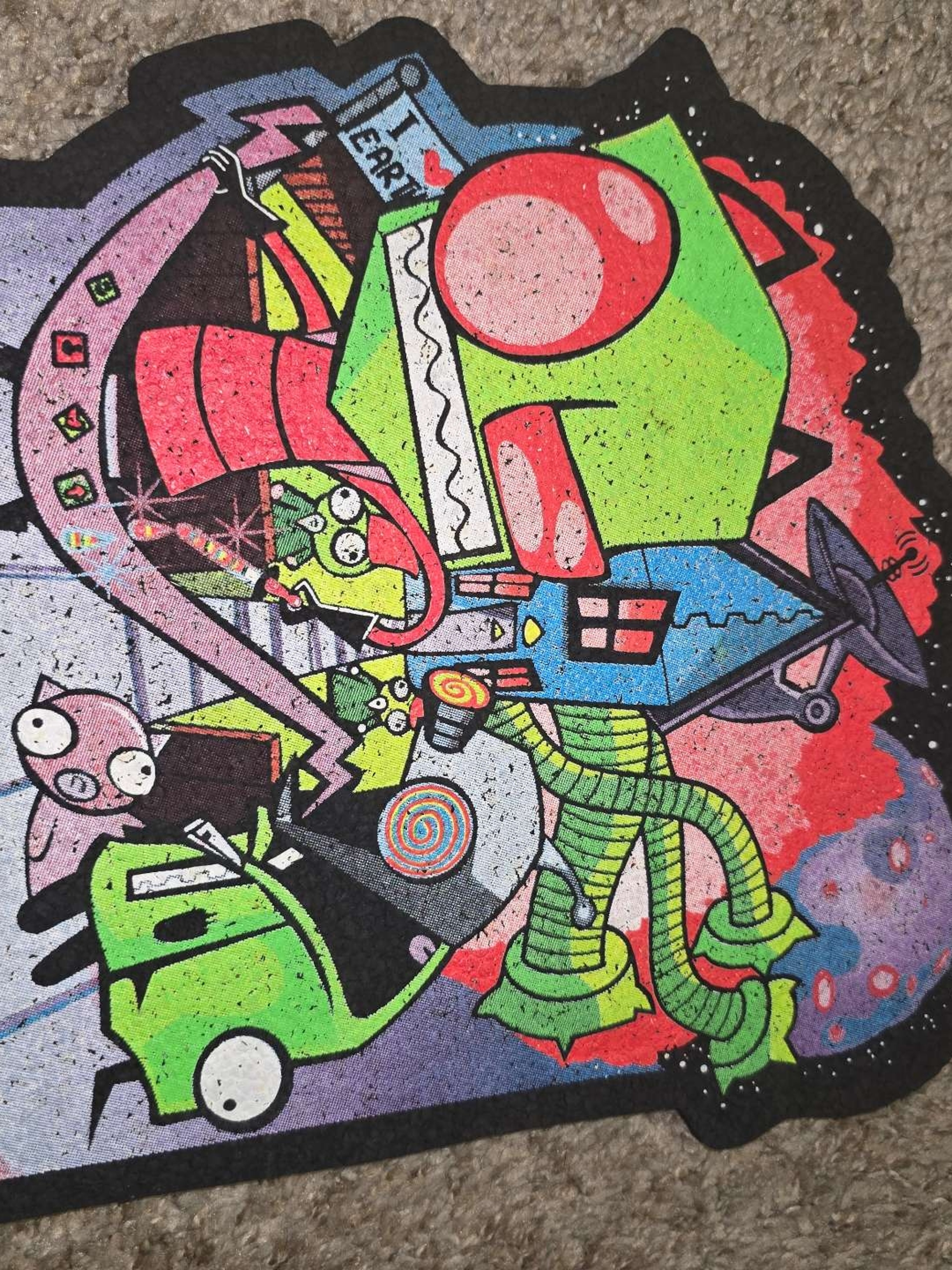 Preview pic of Invader zim retro sloth mood mat 100/150