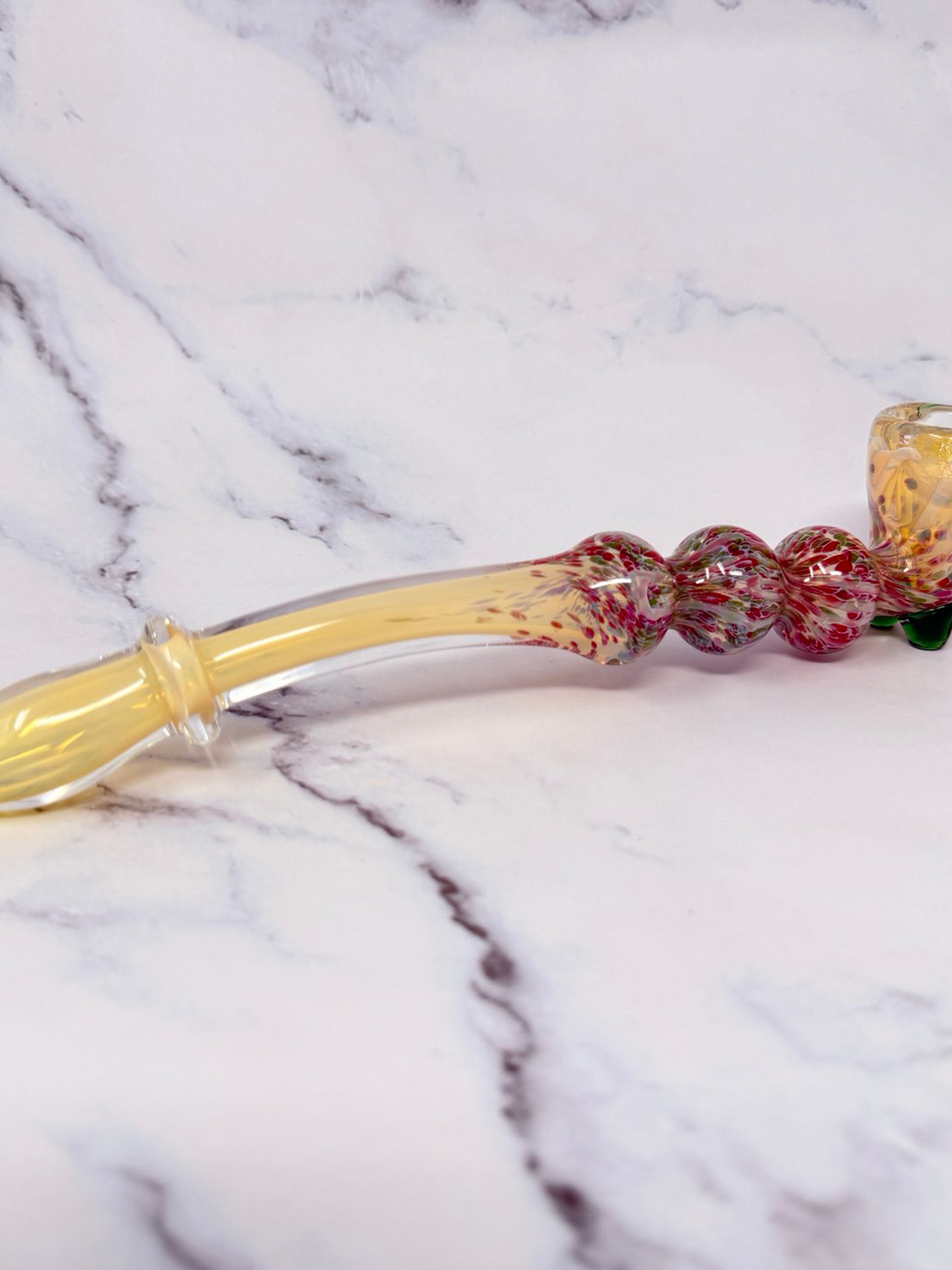 8.5” Red Green Color Changing Gandalf Smoking Glass Pipe image 0