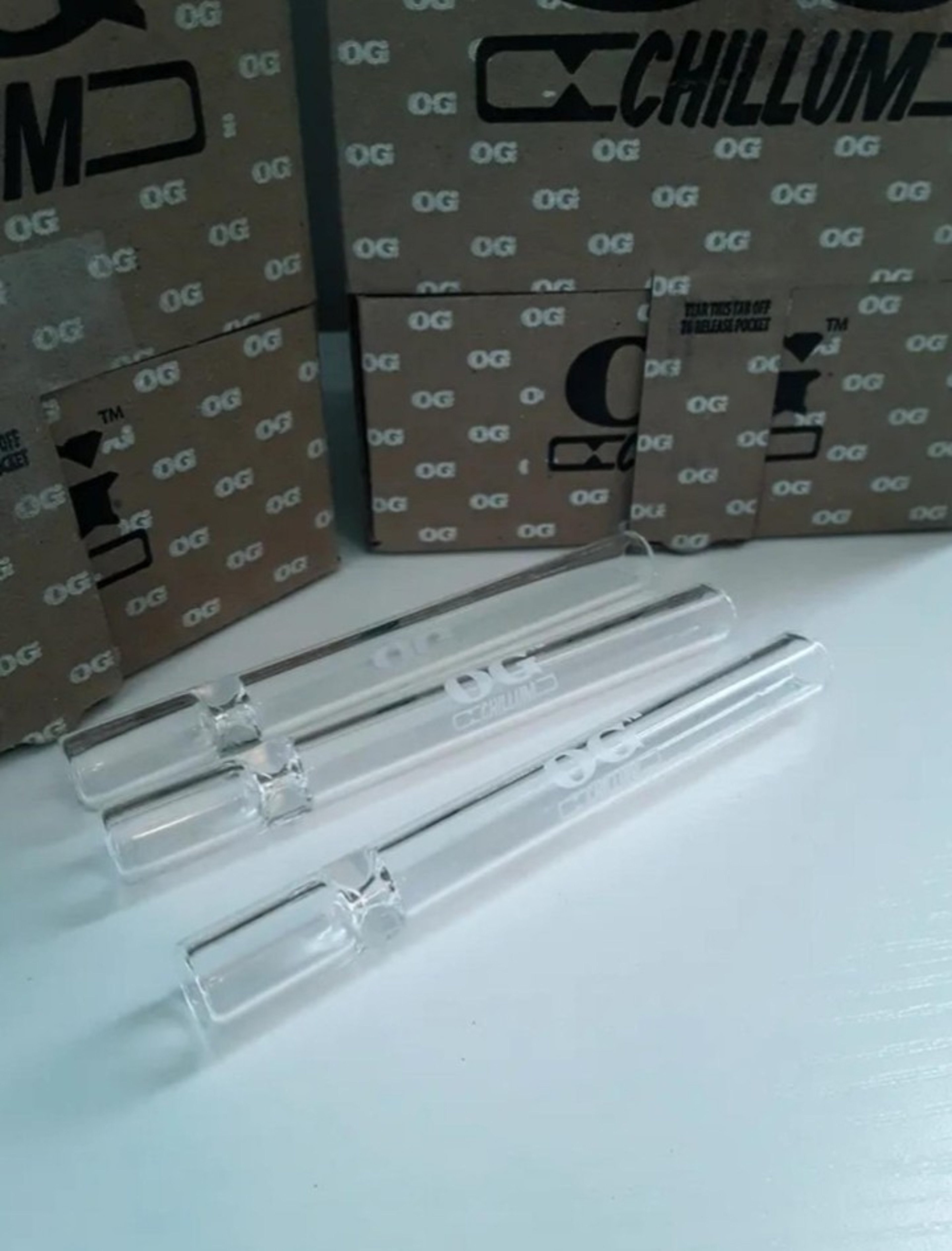 100 ct OG Glass Chillum 12mm Full Box image 0