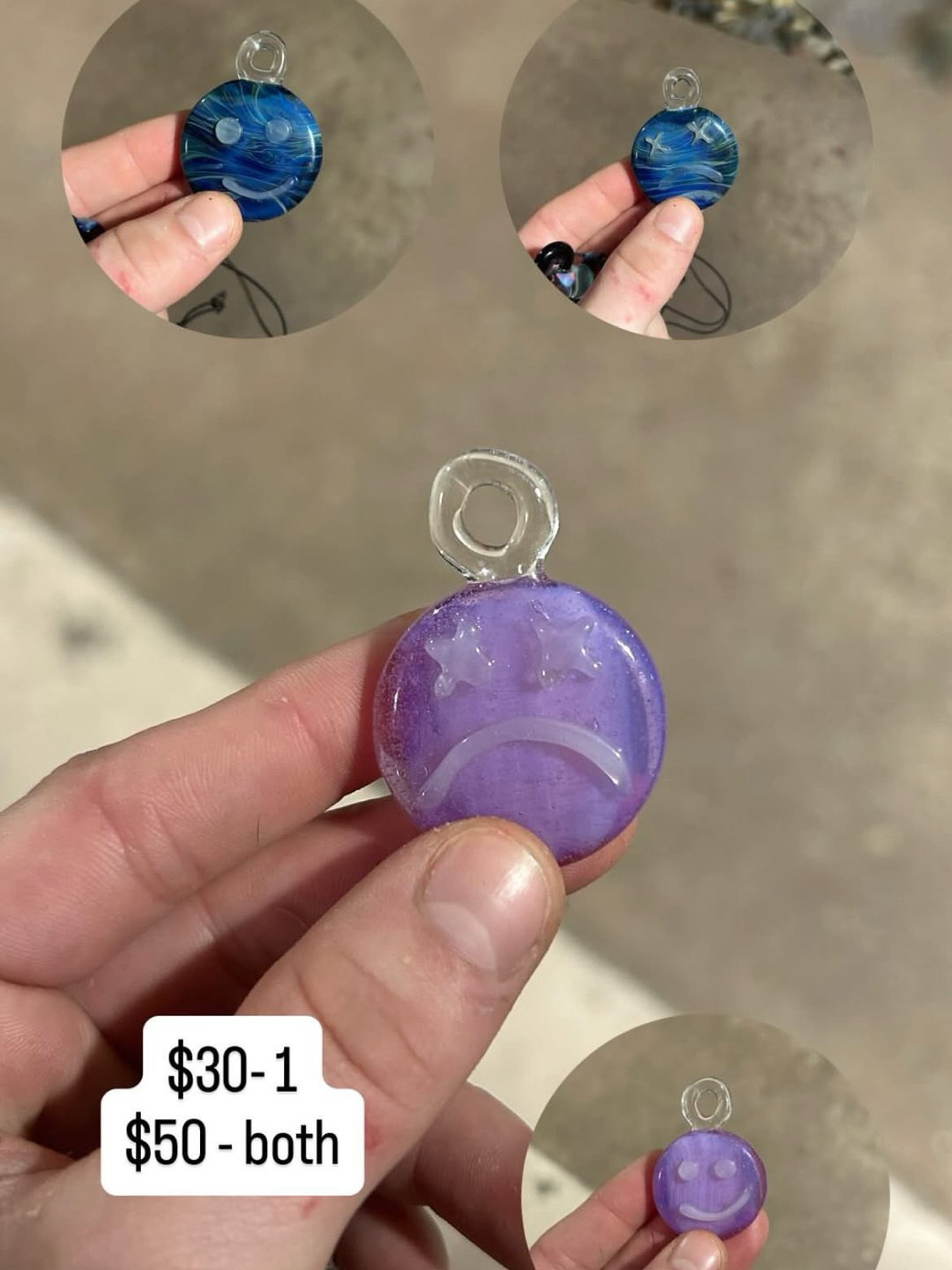 Preview pic of Smiley/Frown Pendants