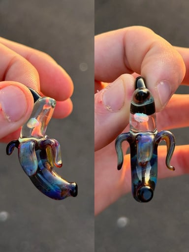 Preview pic of Opal Banana Pendant Dippy Glass
