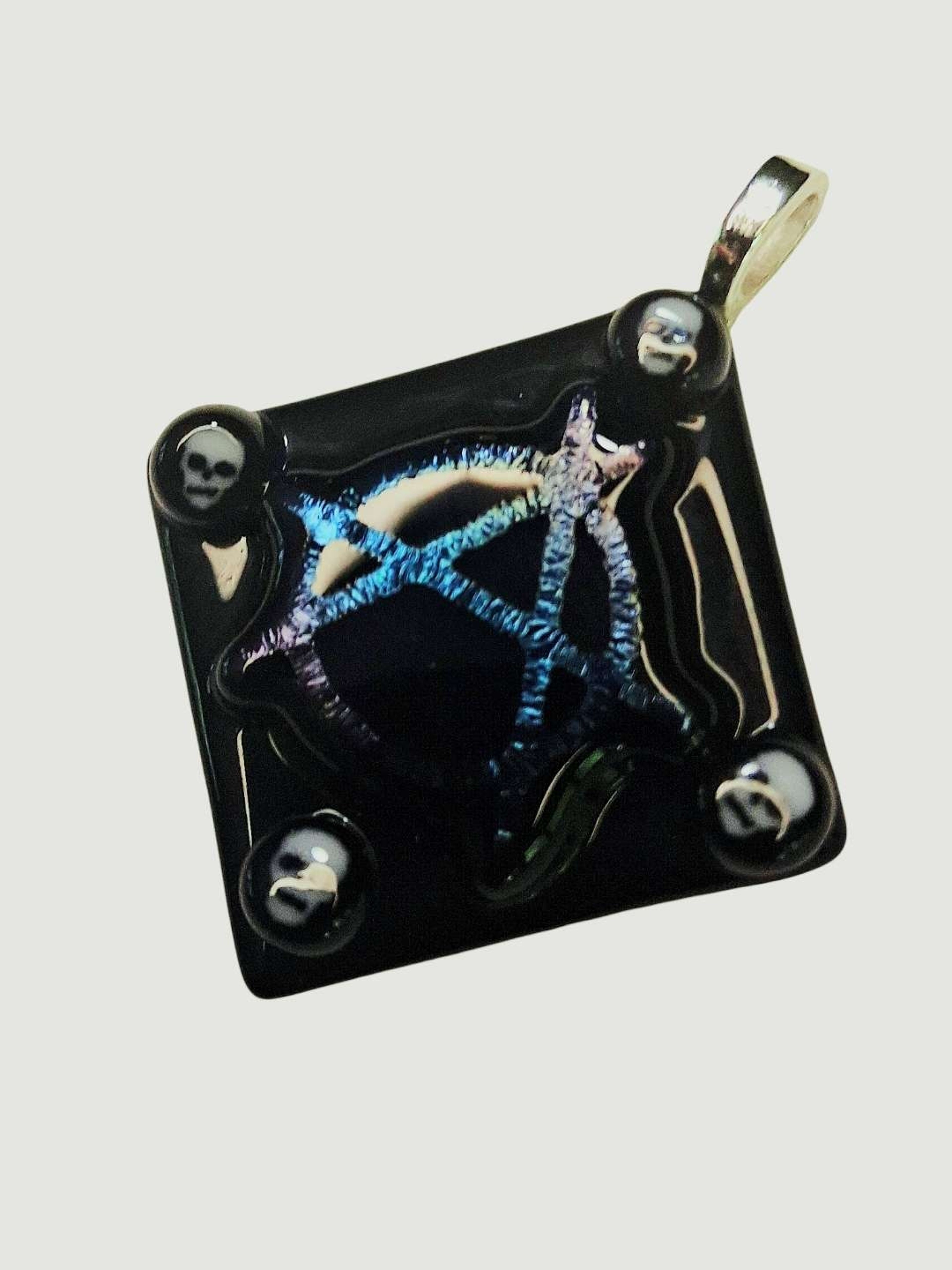 Preview pic of Anarcy Pendant with choice of colored necklace cord