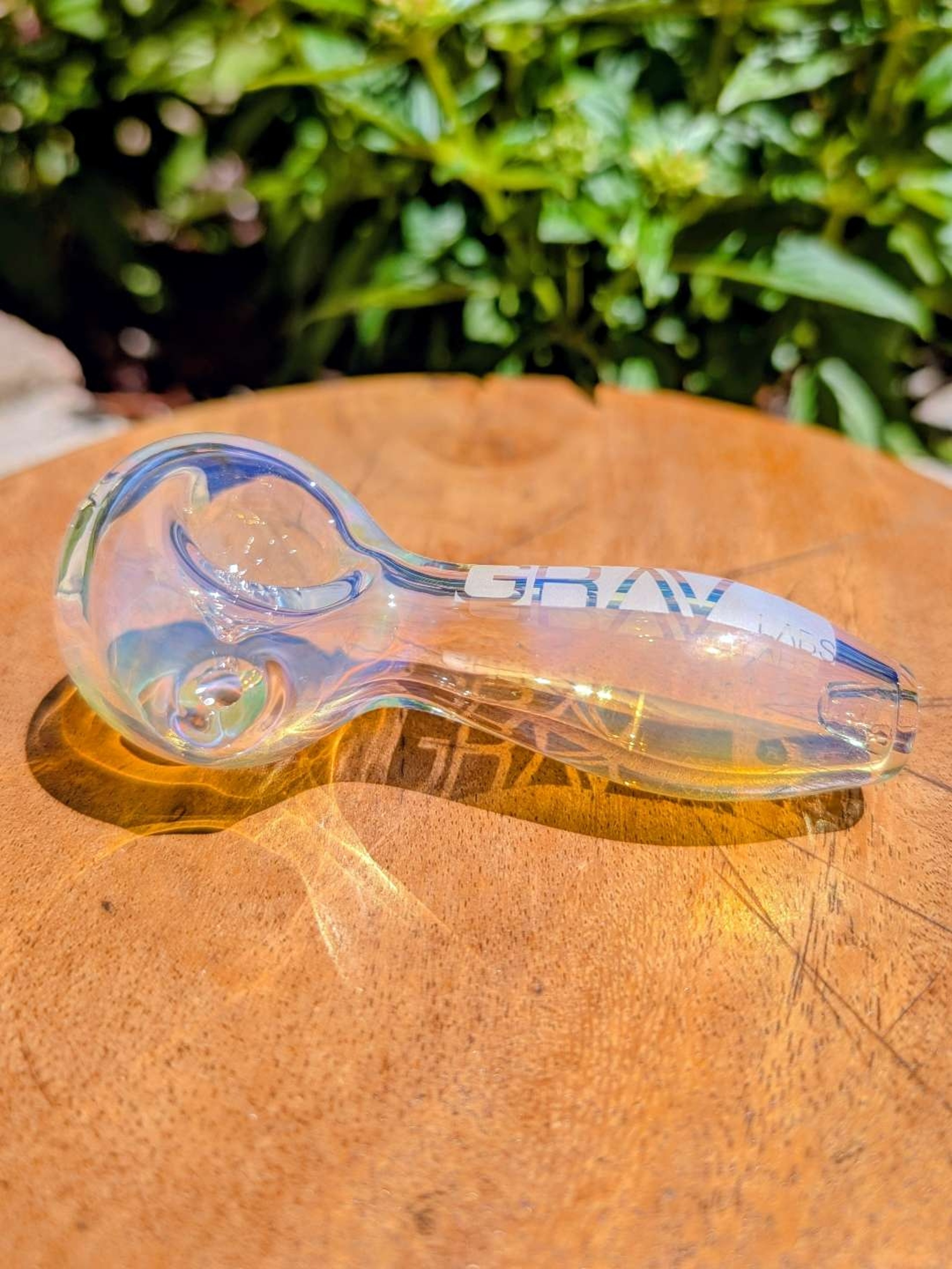 Preview pic of GRAV Labs Clear Glass Tobacco Smoking Spoon Pipe, Clear Glass Hand Pipe