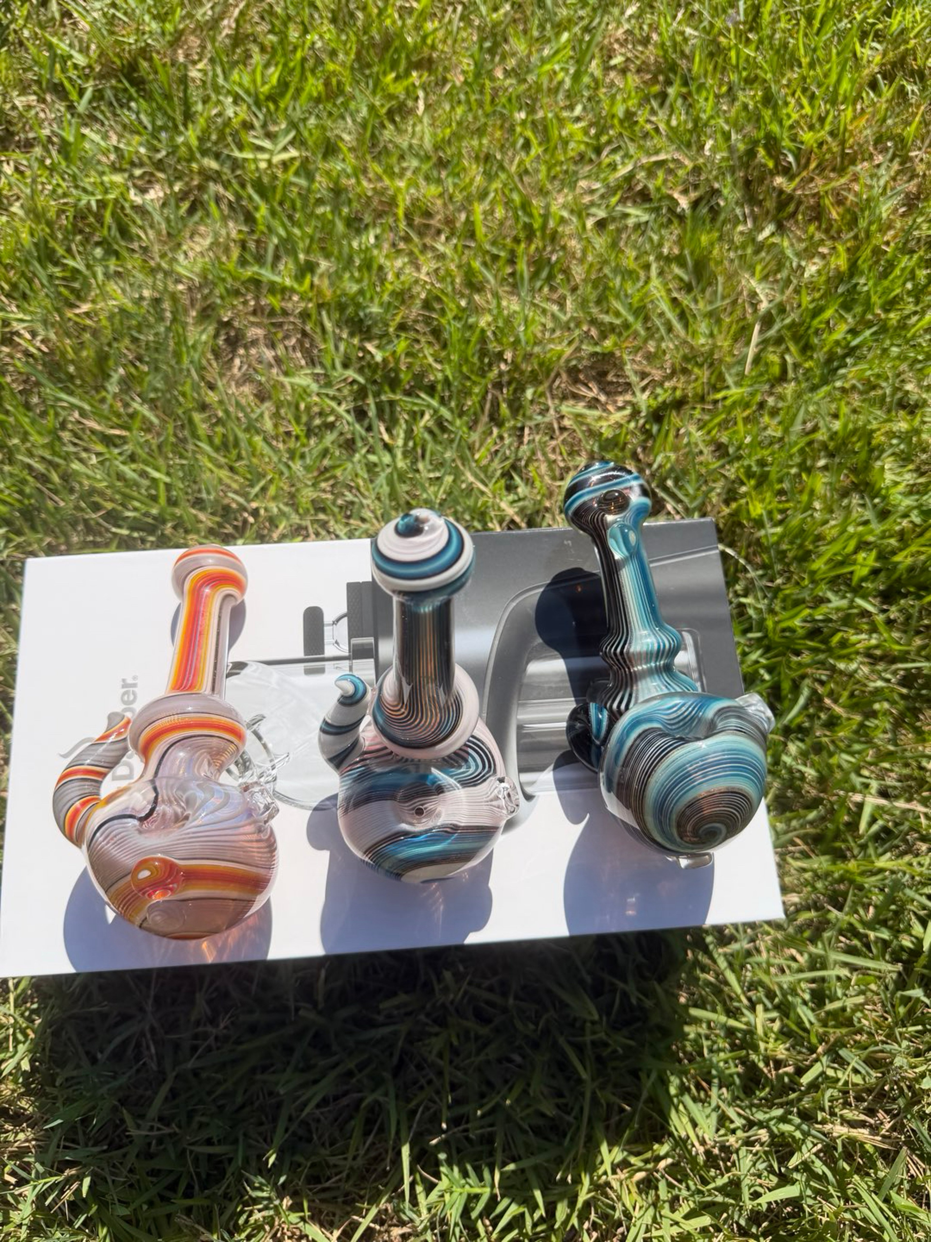 Torcher glass handpipes set of 3 image 0