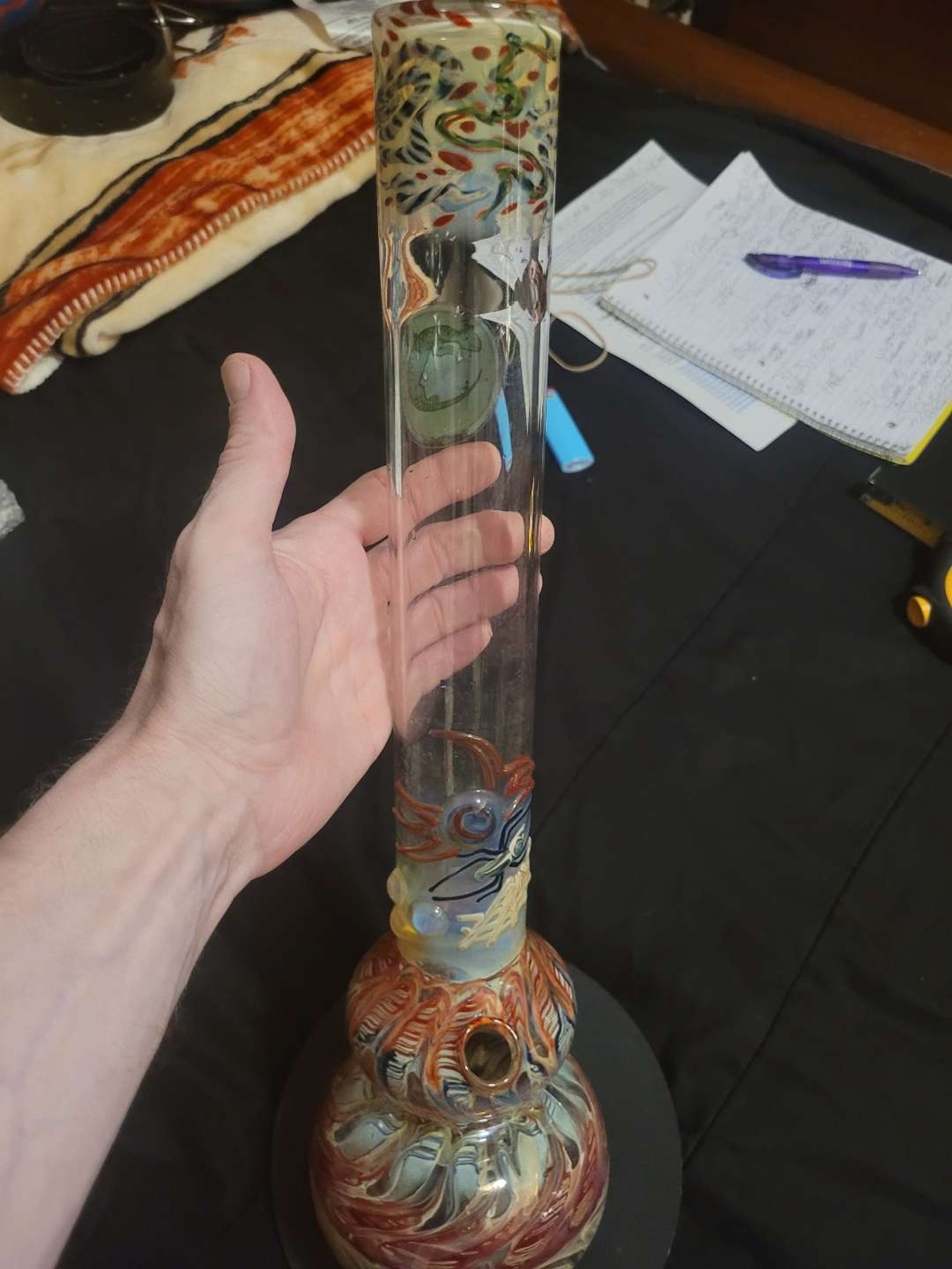 Preview pic of Double Bubble Glass Bong (Old School)