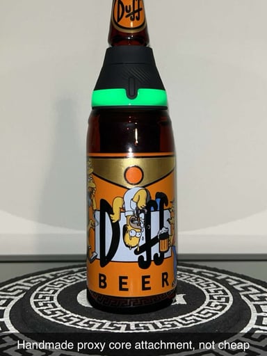 Preview pic of Duff Beer Bottle Proxy V2 Heady Core Simpsons Rare Attachment NervGlass