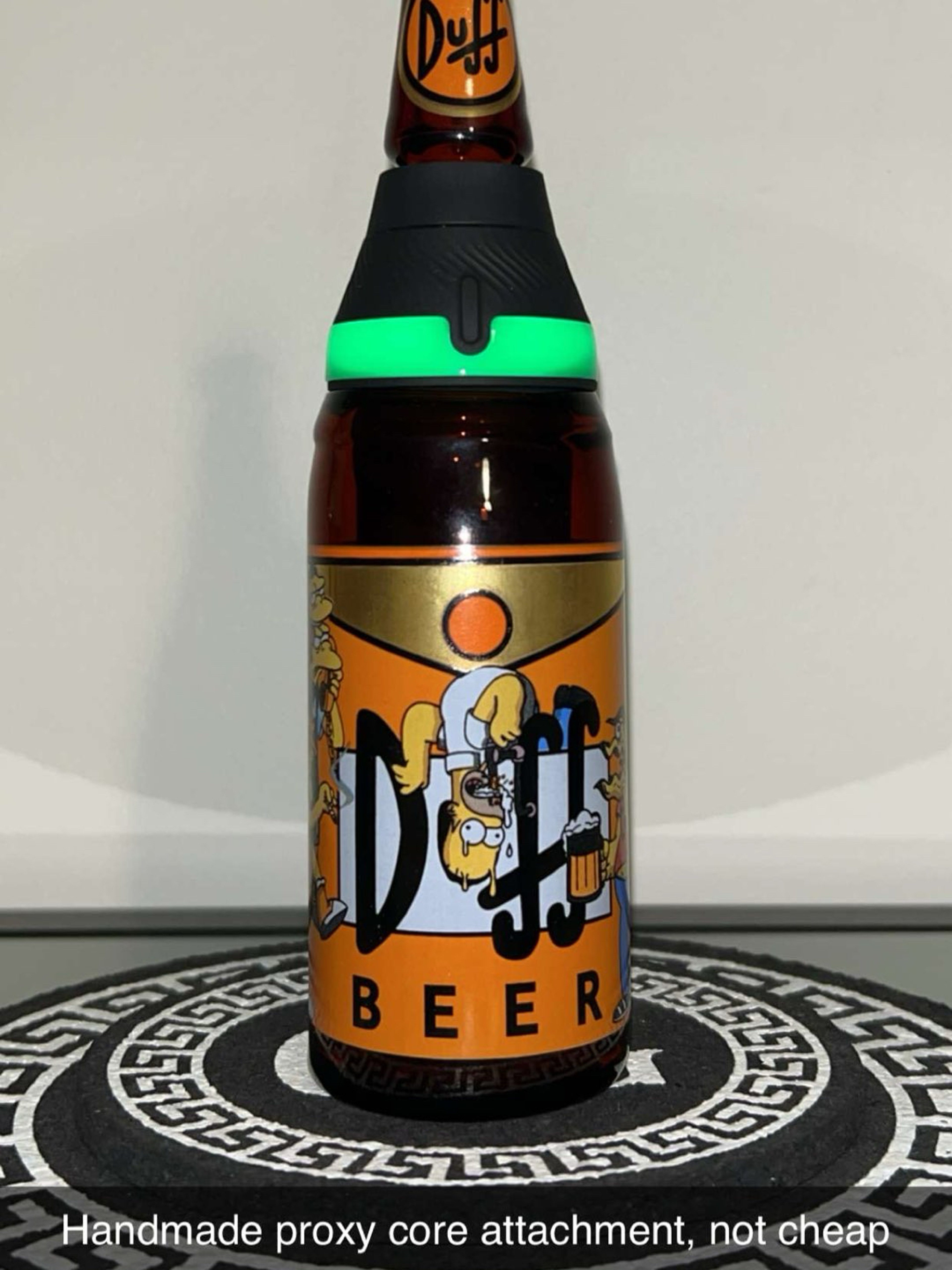 Preview pic of Duff Beer Bottle Proxy V2 Heady Core Simpsons Rare Attachment NervGlass