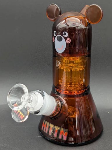 Preview pic of 7" Hittn Glass Bear Tree Water Pipe