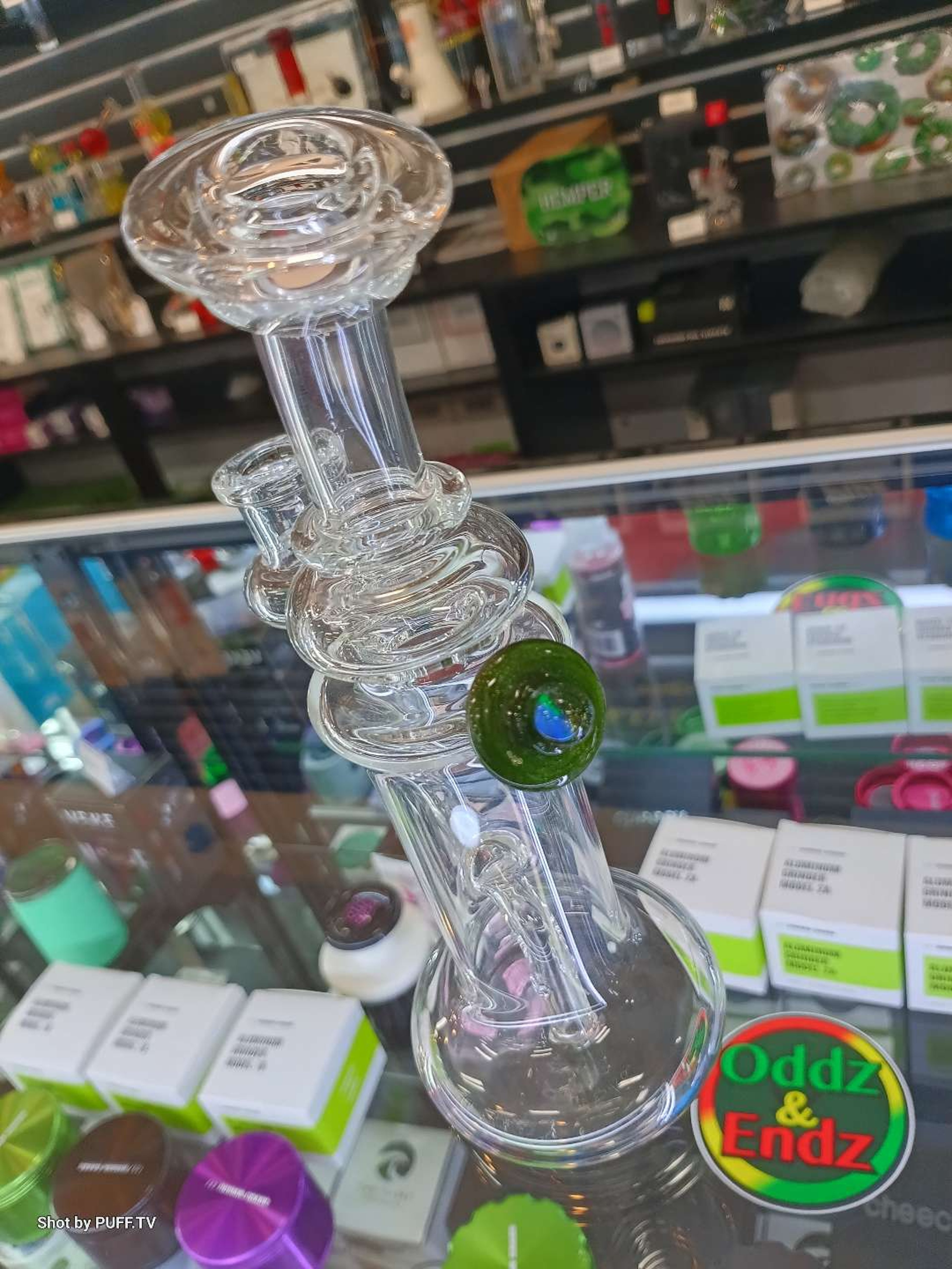 Sika glass hand blown rig never used about 8in tall image 0