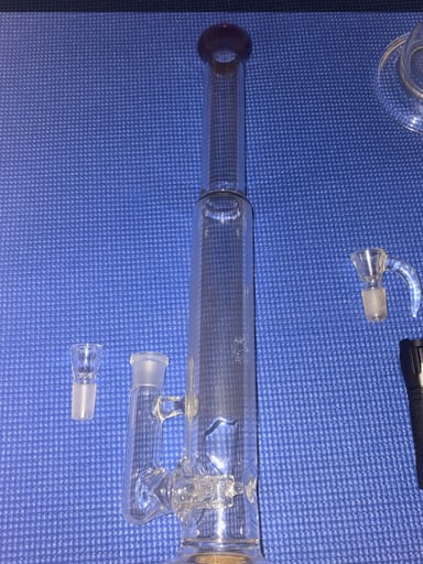Preview pic of iv glass triple inline straight tube