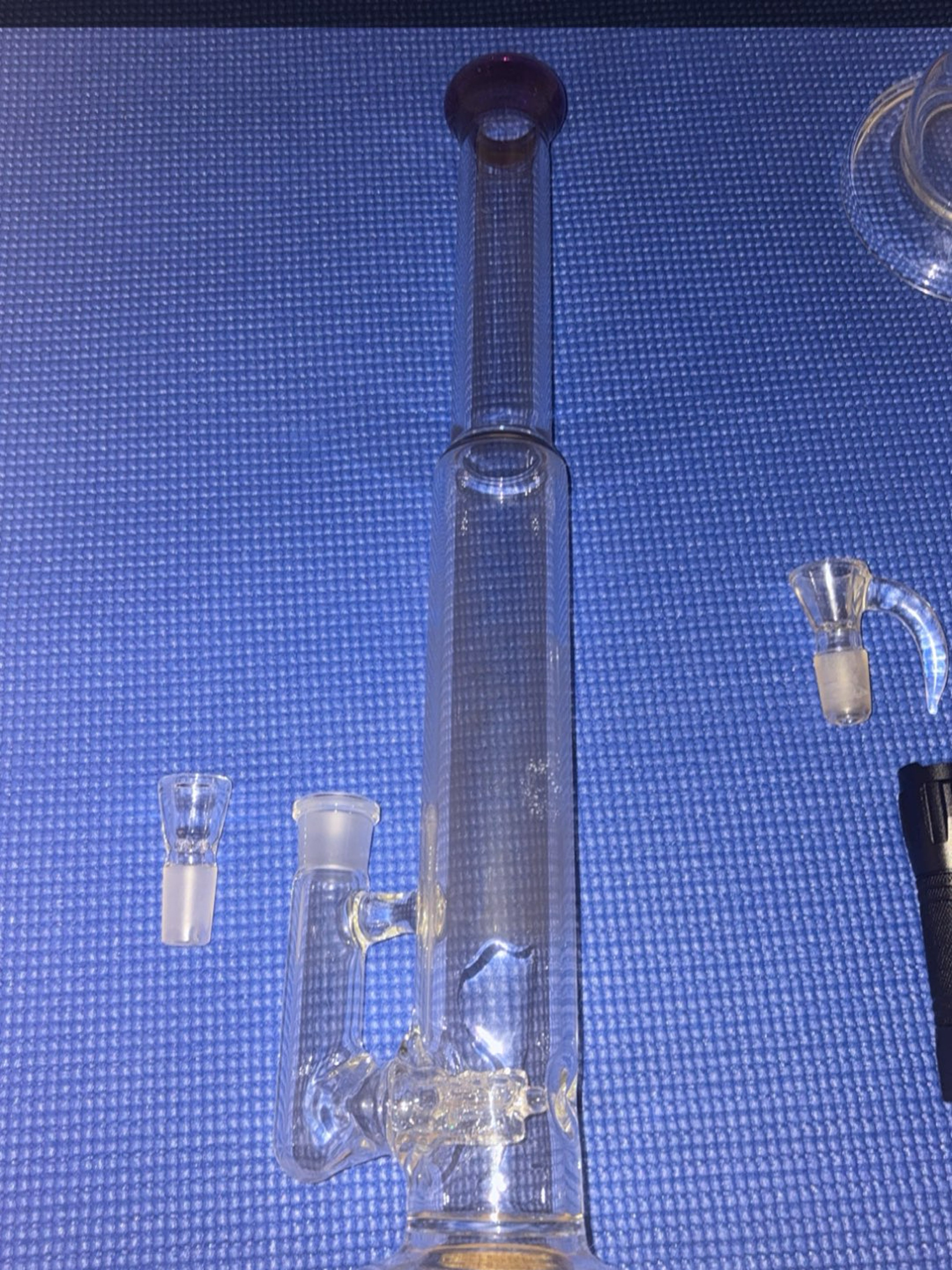 iv glass triple inline straight tube image 0