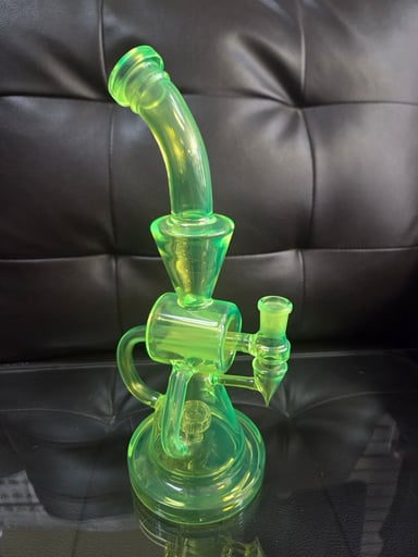 Preview pic of tall donut recycler green uv color