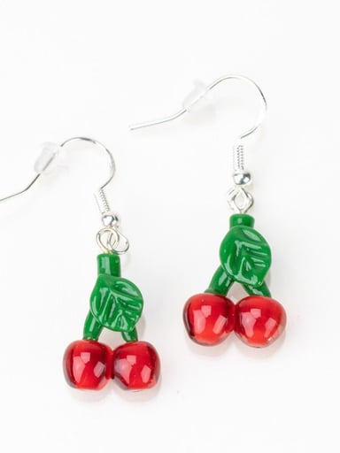 Preview pic of Cherry Glass Earrings