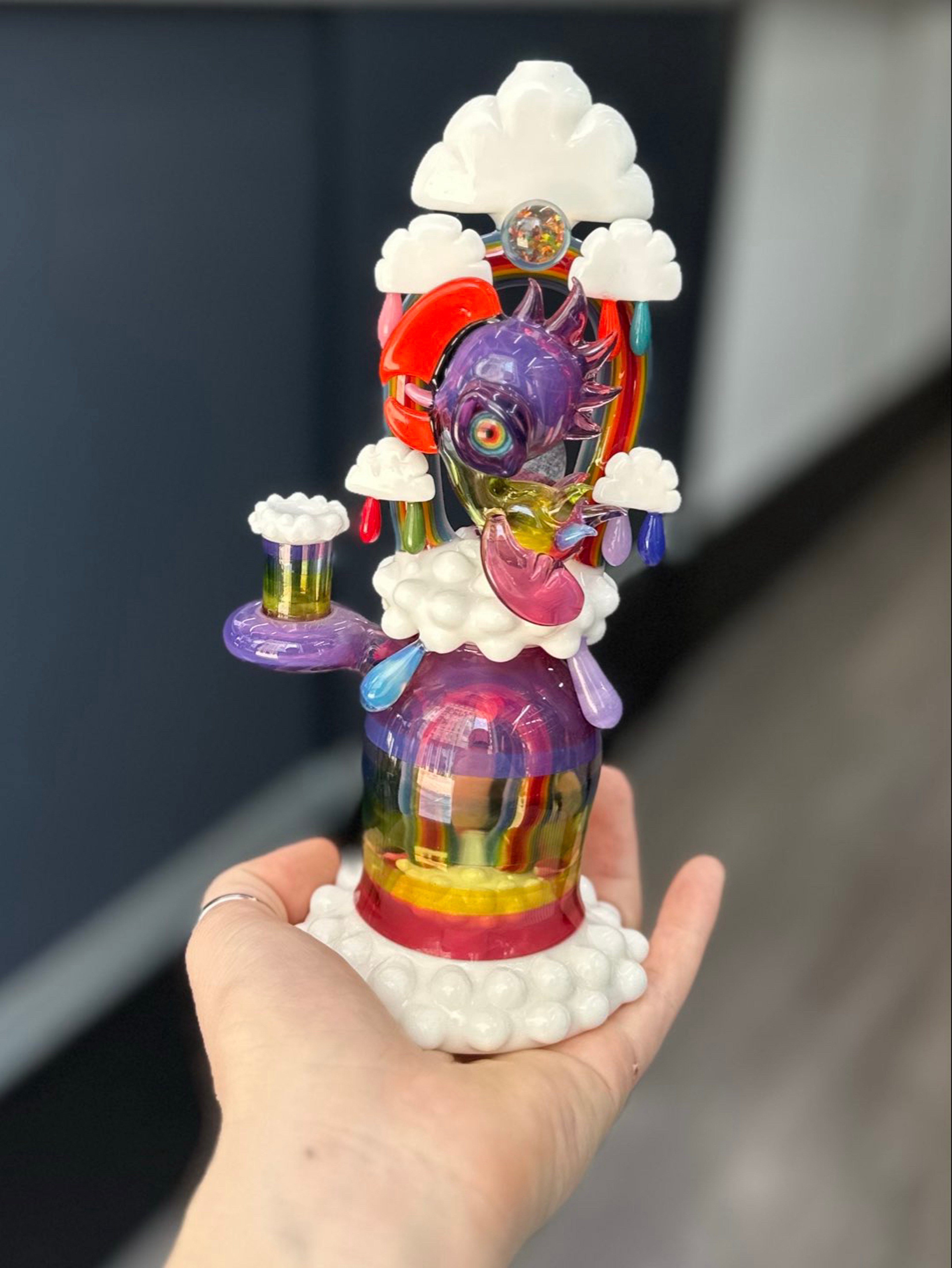 Preview pic of RJ Glass Rainbow Drip terried toob