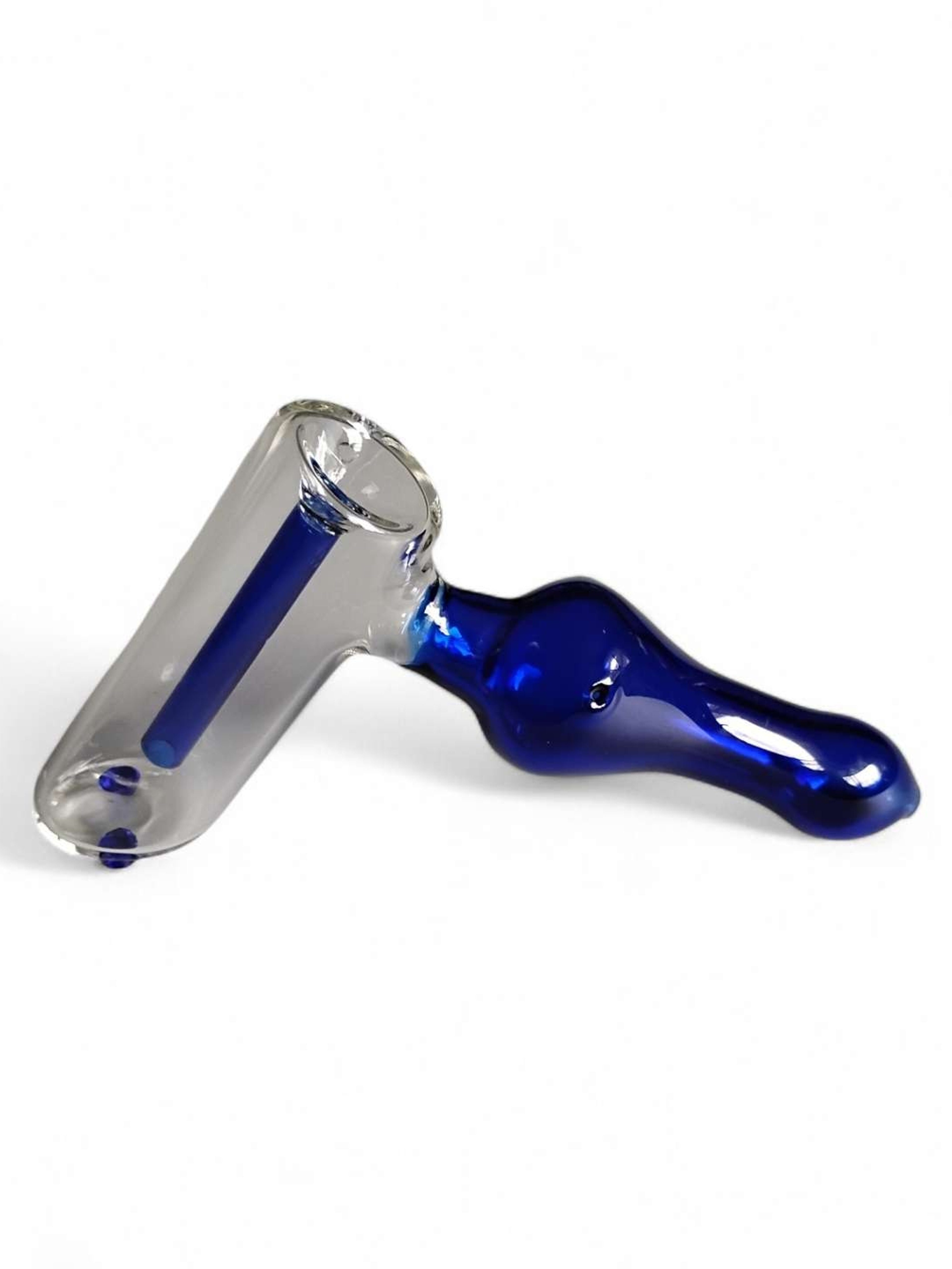 Preview pic of Sloppy Hippo Helix Bubbler Blue & Clear