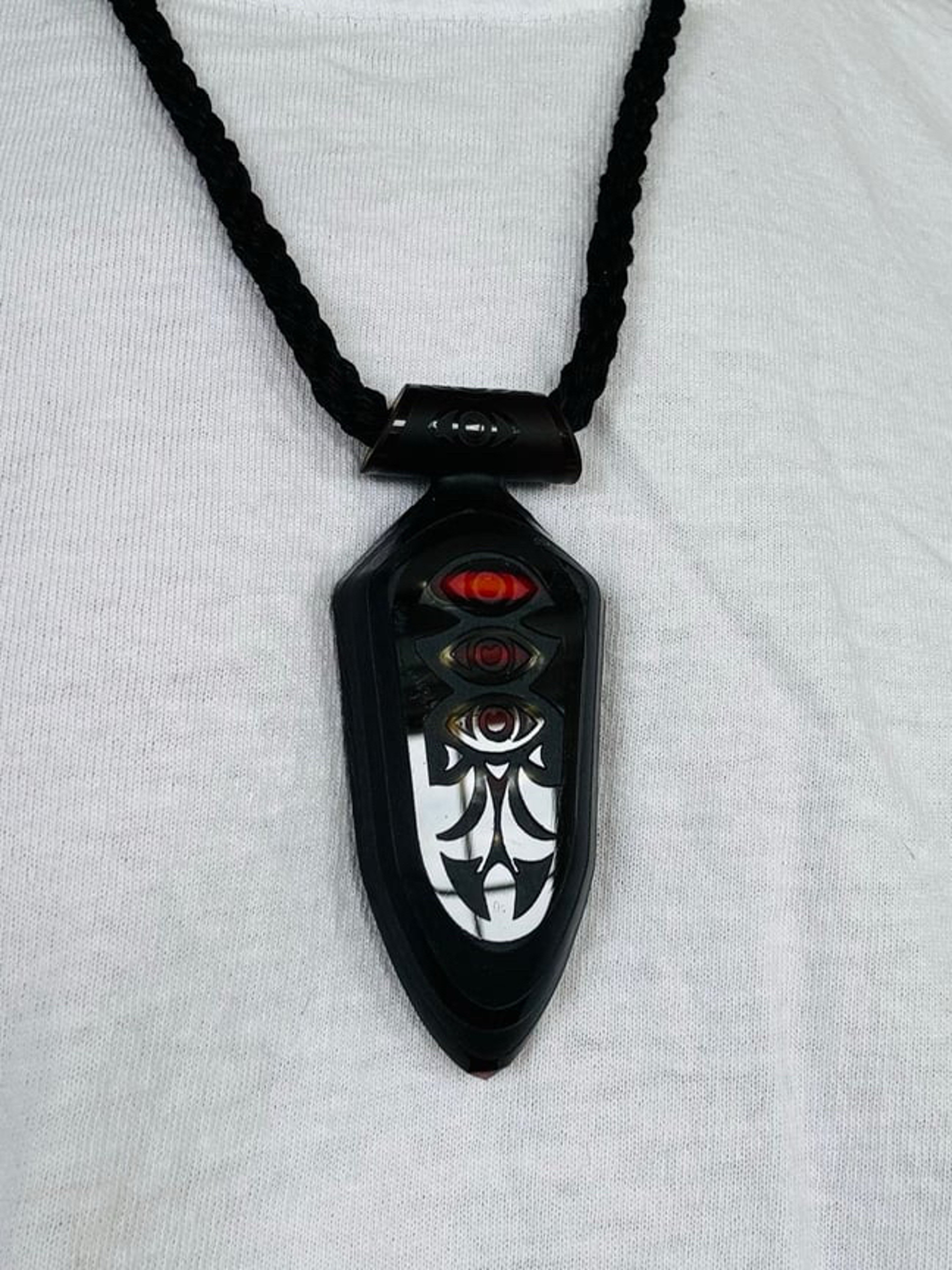 Preview pic of SUPER RARE 1/1 JDZ TABLET PENDANT #6 MULTI TECH WINDOW LAYERED FACETED AND SANDBLASTED +
