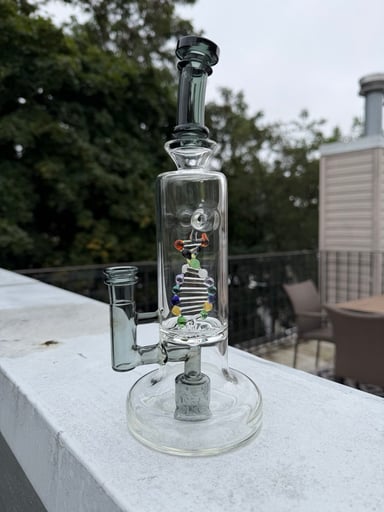 Preview pic of Hollow foot Calibear DNA Glass Water Pipe / Dab Rig – 10.5”