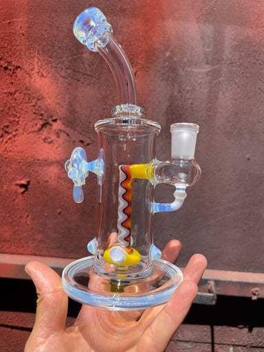 Preview pic of 8.5” tall, ghost and canary color accents, 14mm joint