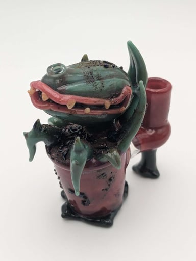Preview pic of Ultrarare Grime Glass Mini Audrey II Mini Rig (Brand New and Signed)