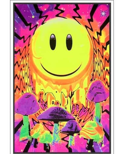 Preview pic of Have a Nice Trip Flocked Blacklight Poster – 23″ x 35″