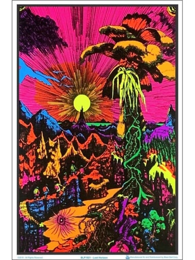 Preview pic of Lost Horizon Flocked Blacklight Poster – 23″ x 35″