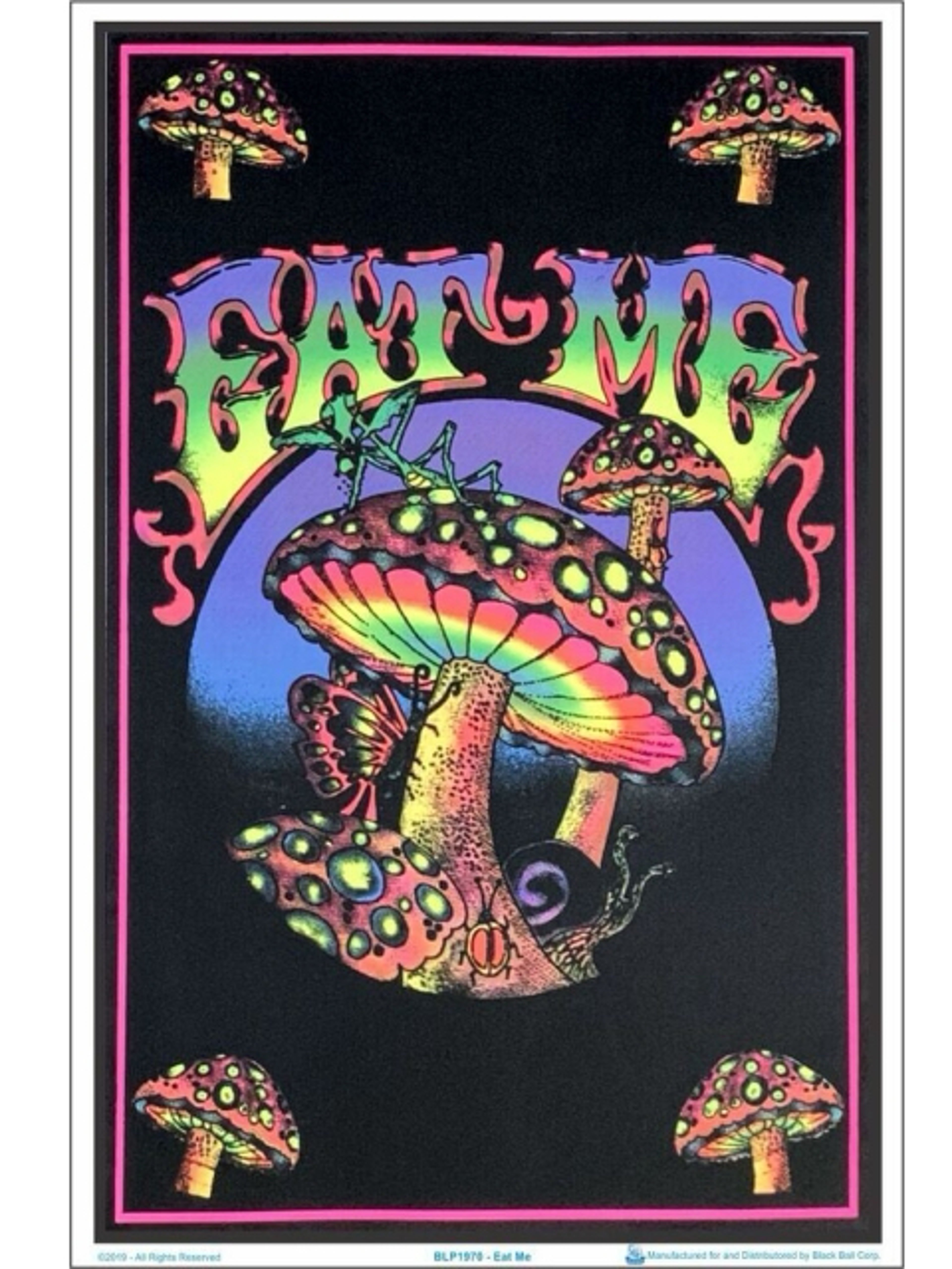 Preview pic of Eat Me Flocked Blacklight Poster – 23″ x 35″