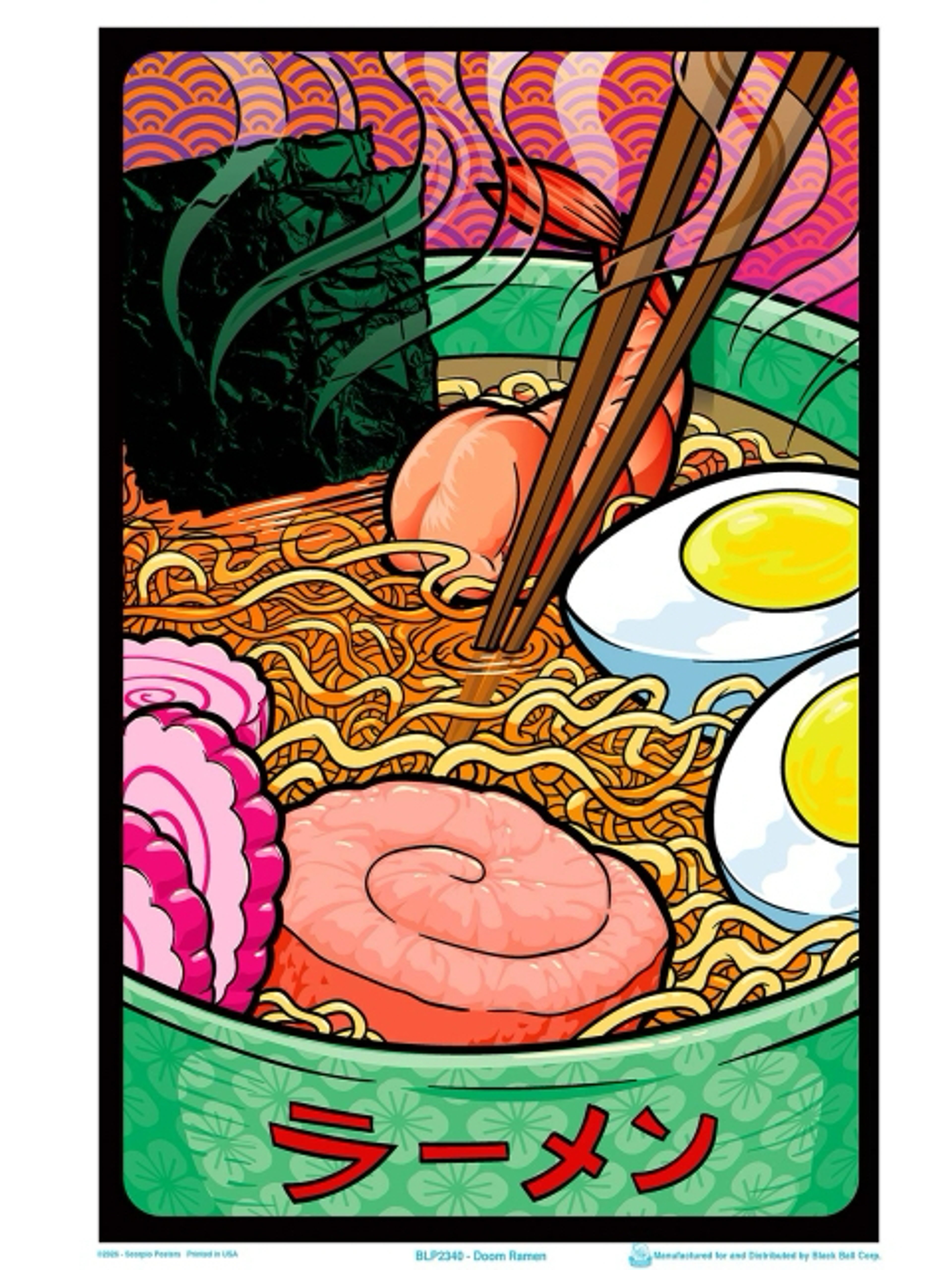 Preview pic of Doom Ramen Blacklight Poster – 23″ x 35″