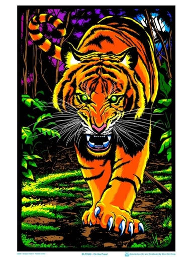 Preview pic of On the Prowl Blacklight Poster – 23″ x 35″