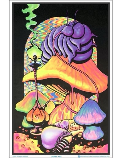 Preview pic of Alice Flocked Blacklight Poster – 23″ x 35″