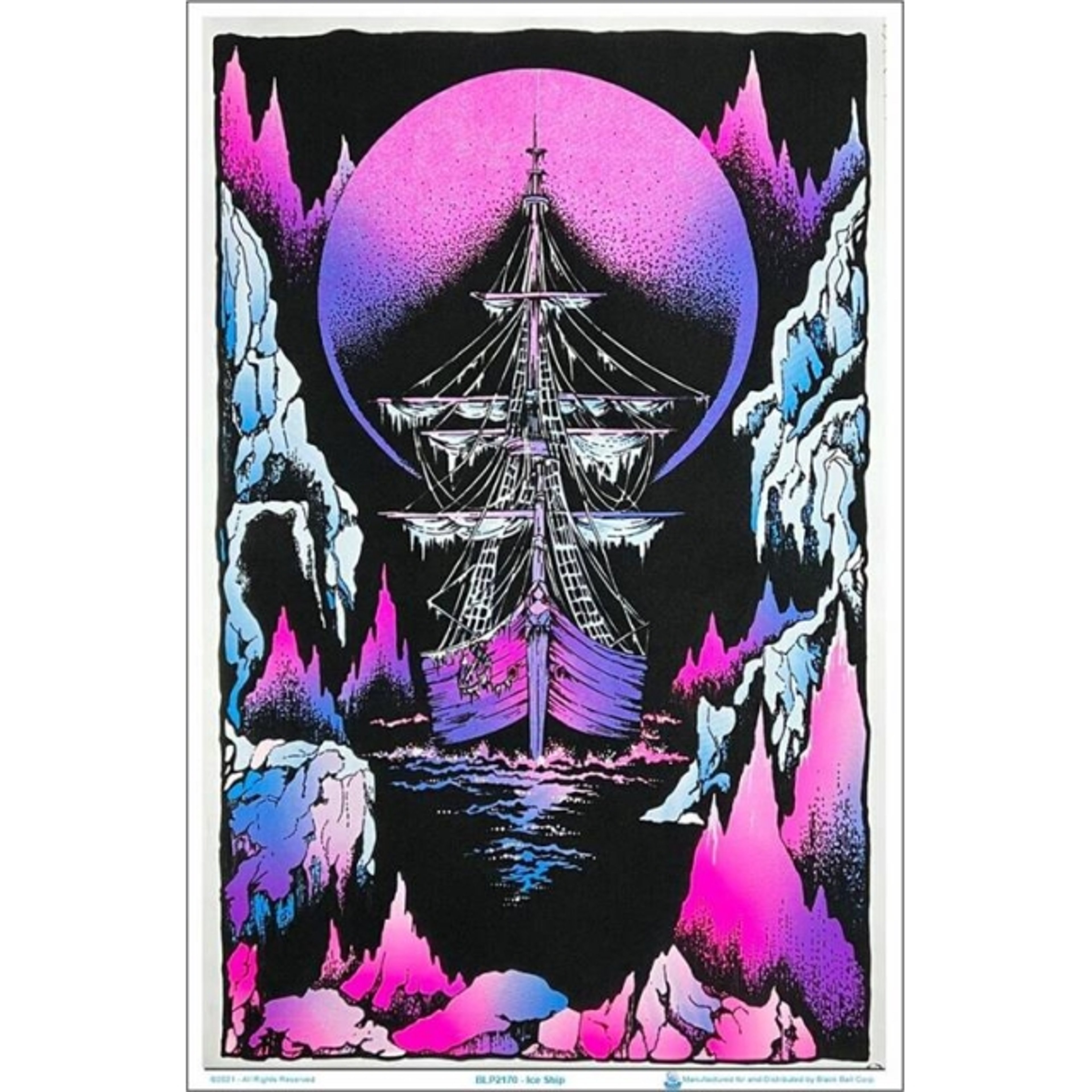 Ice Ship Flocked Flocked Blacklight Poster – 23″ x 35″ image 0