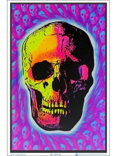 Preview pic of Skull Trip Black Light Poster – 23″ x 35″