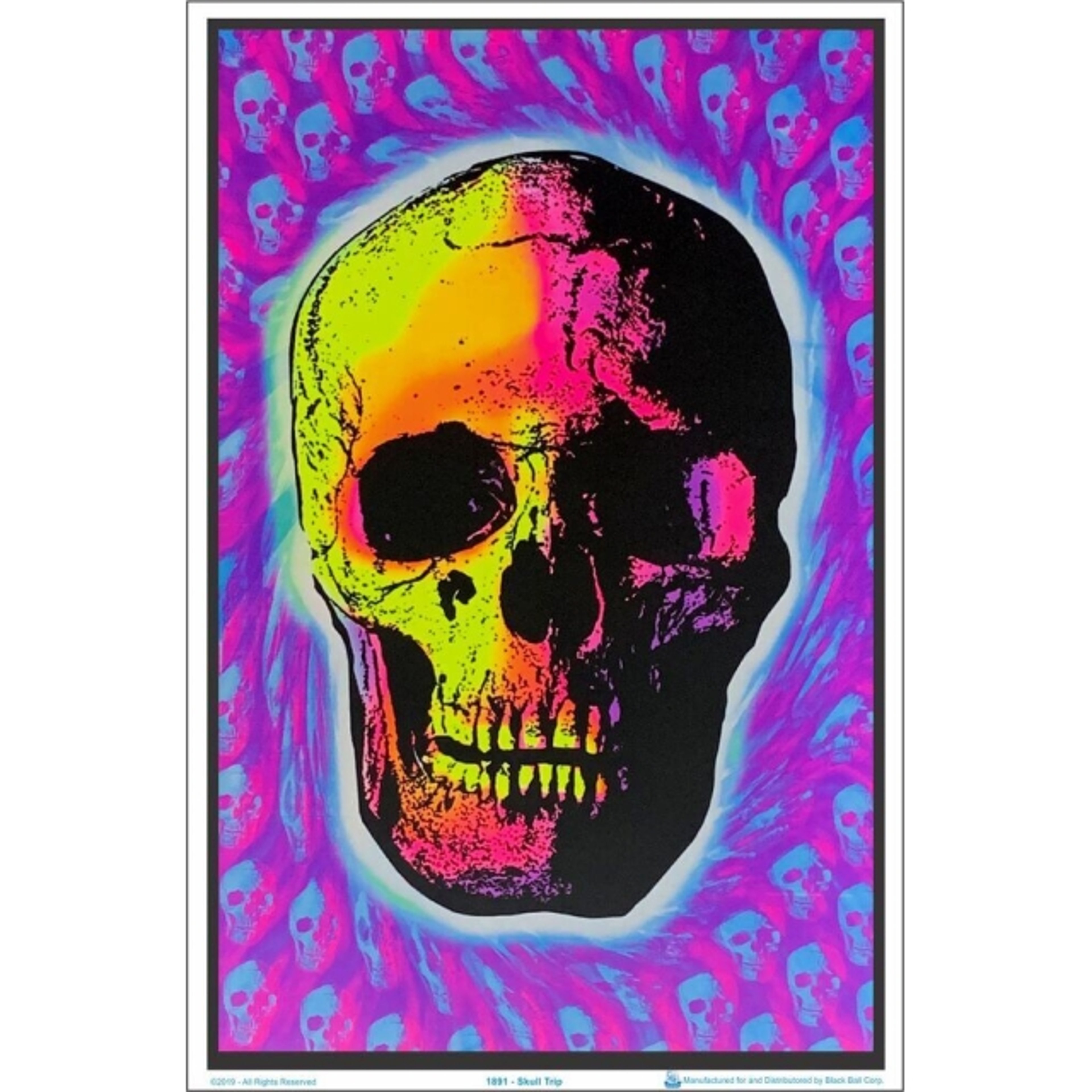 Preview pic of Skull Trip Black Light Poster – 23″ x 35″