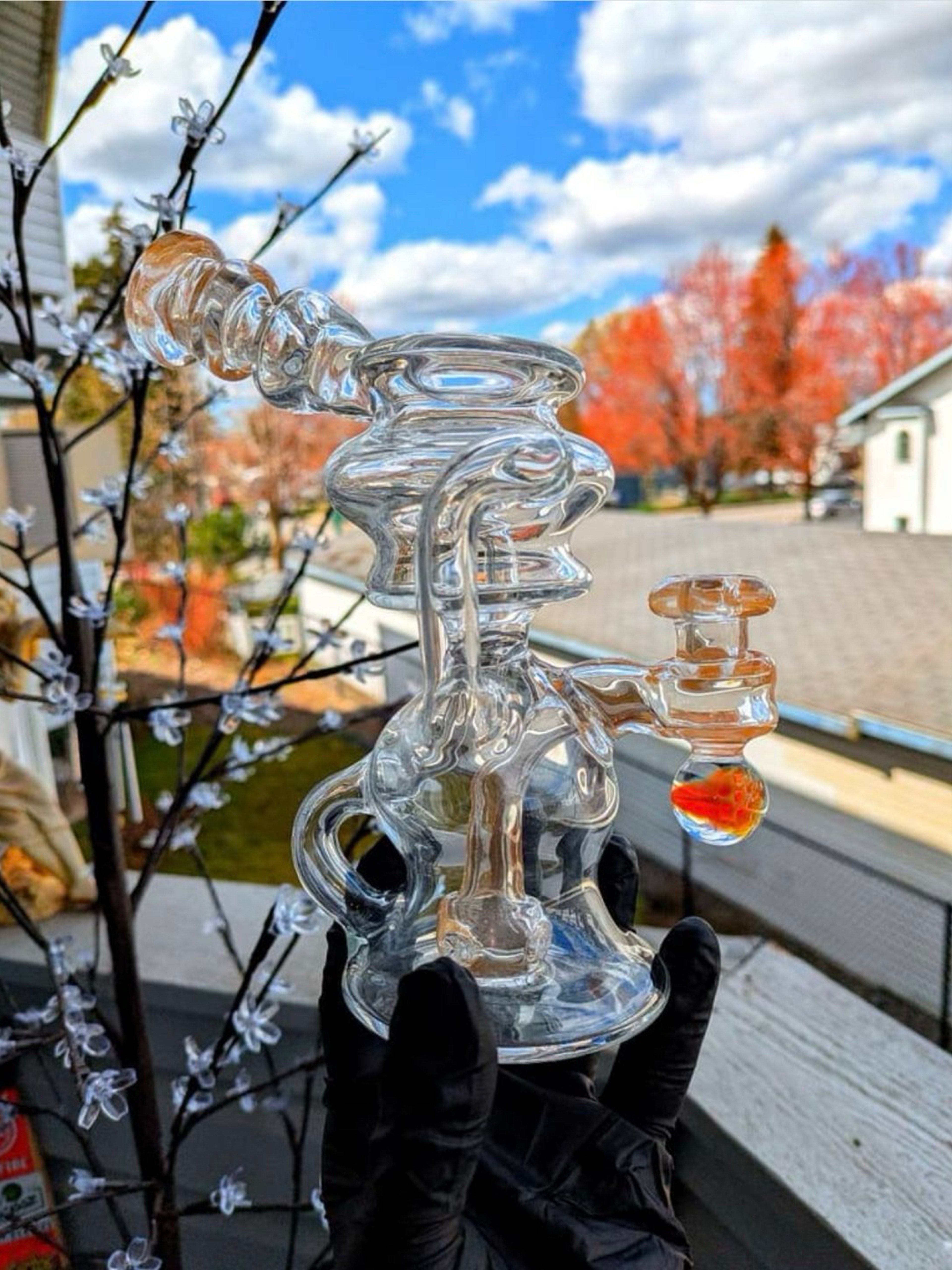 Preview pic of T_Tree Thick Glass Recycler Heady Rig