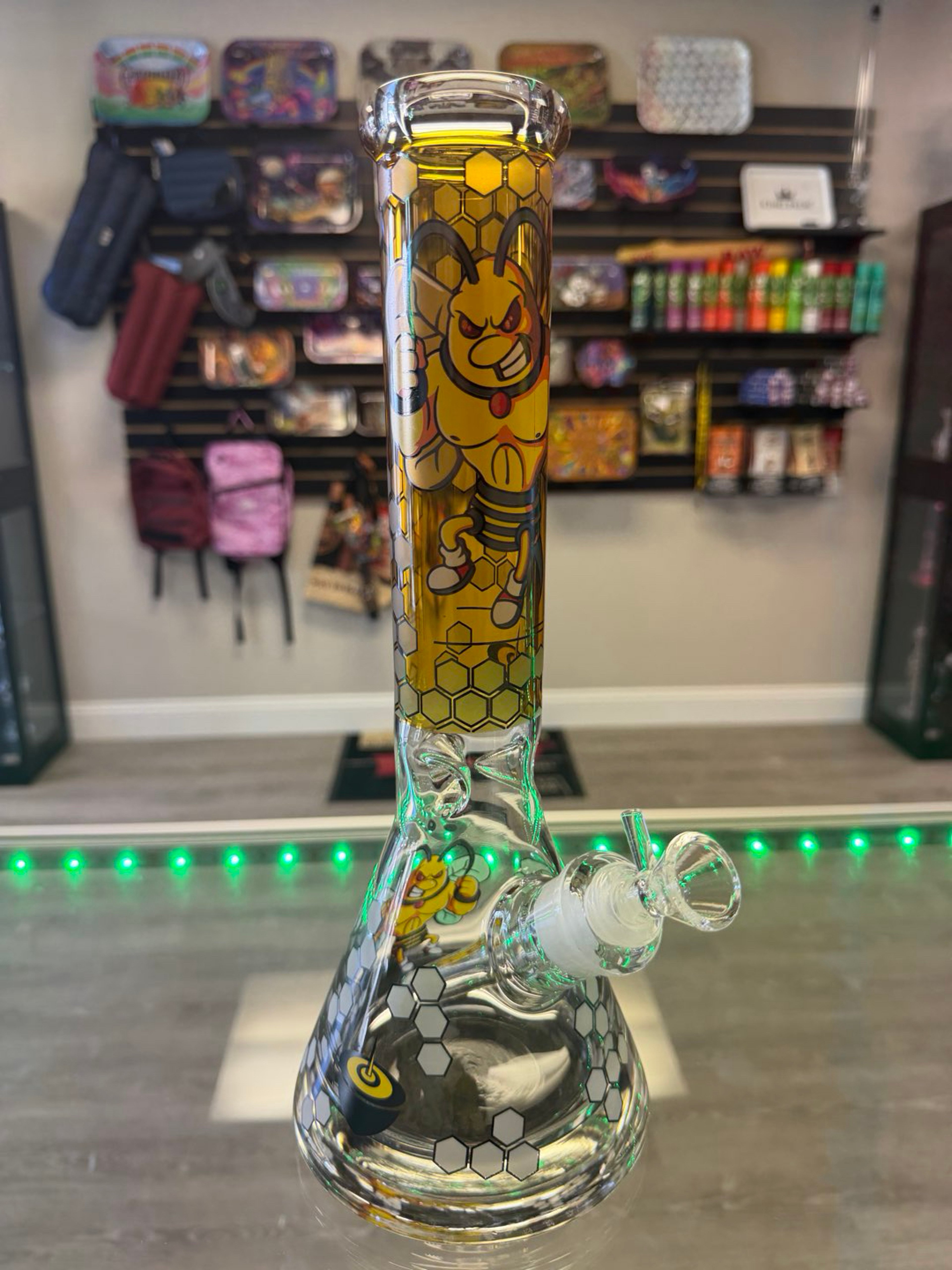 14" BEE BEAKER BONGS 9MM THICK image 0