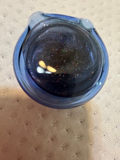 Preview pic of Raset Glass Blue Crushed Opal Pendy