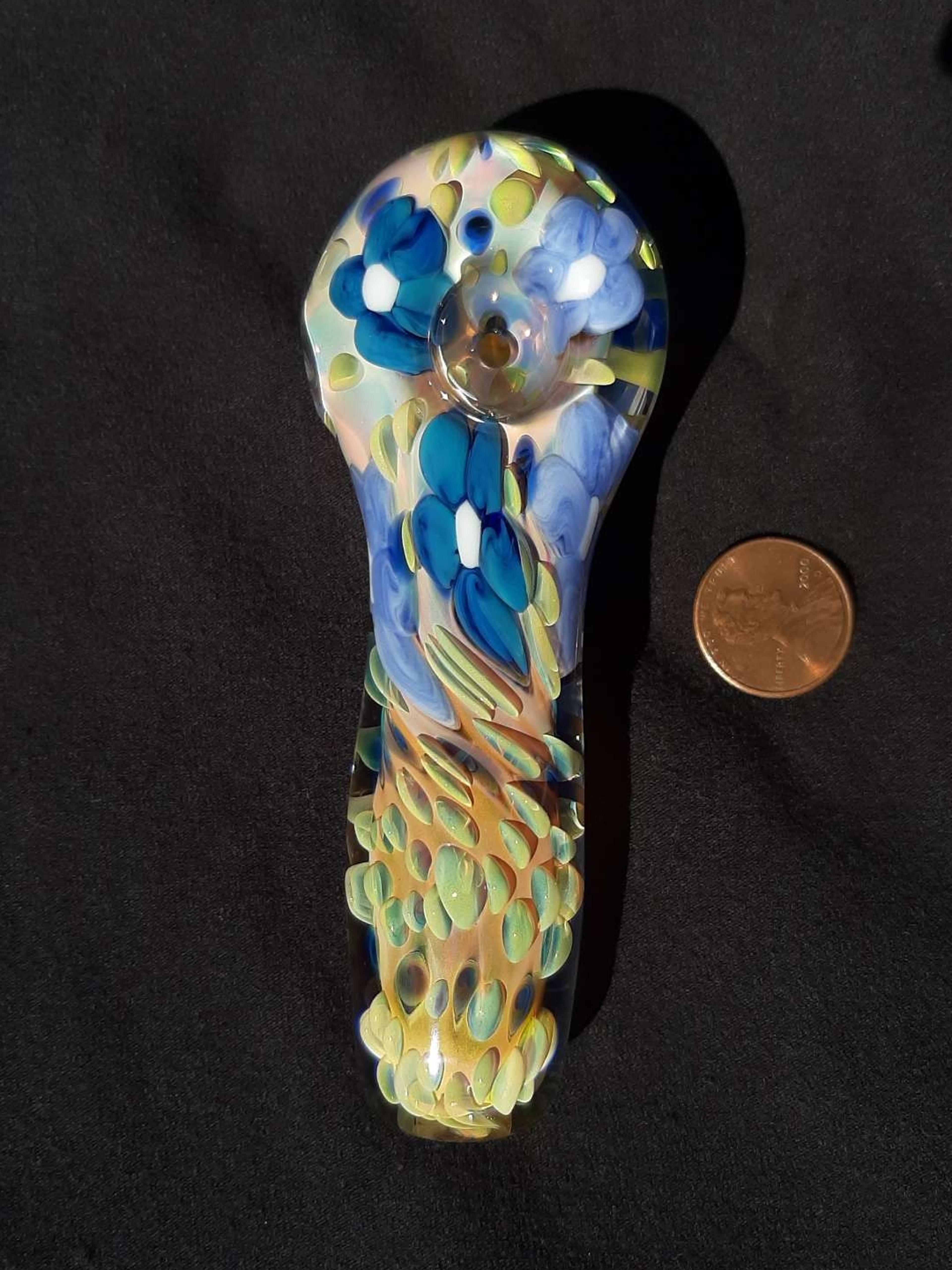 Preview pic of Inside out, color changing, borosilicate glass flower pipe. FREE SHIPPING