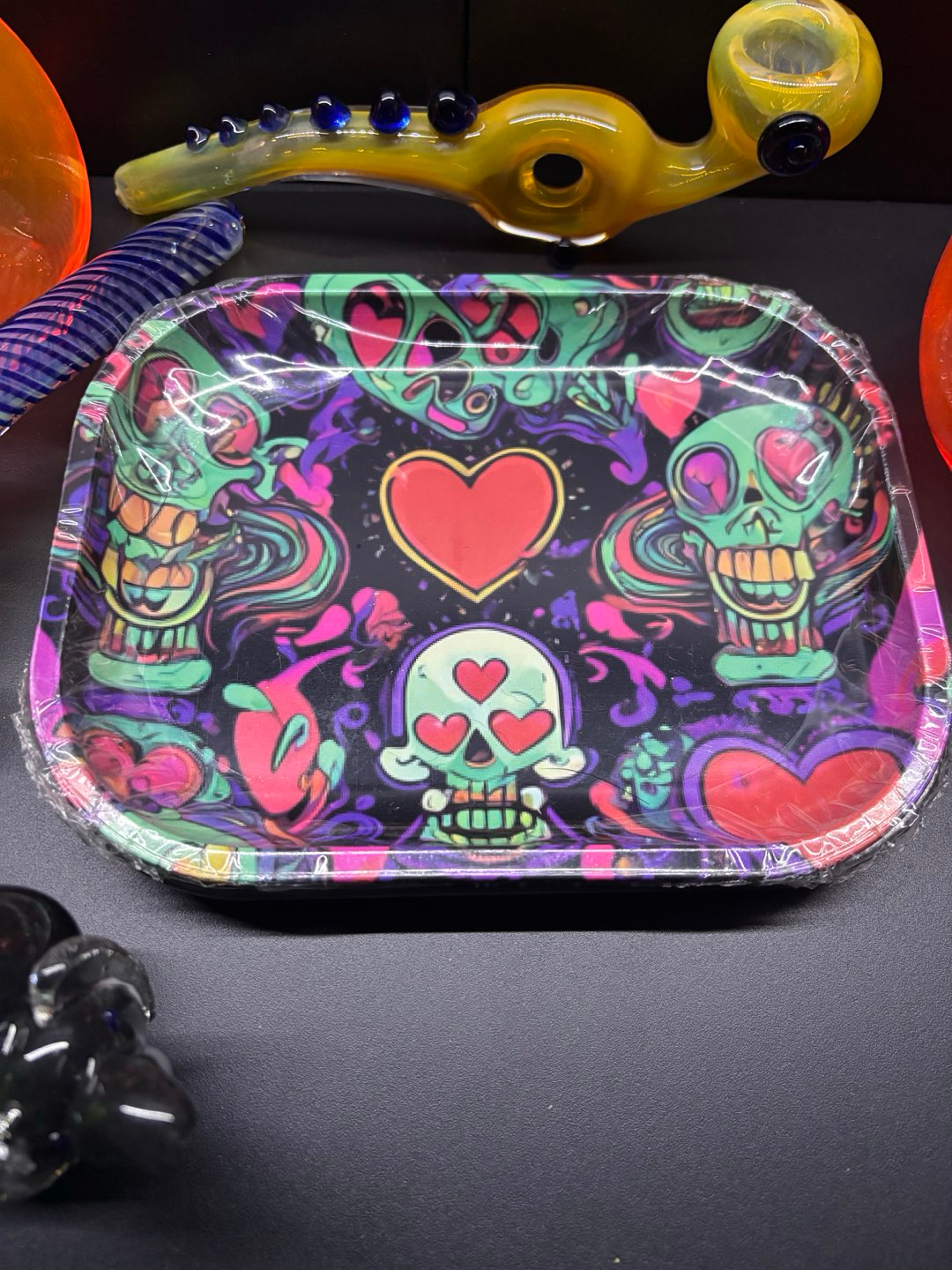 Preview pic of 7” x 5 1/2” Sugar Skull Tray