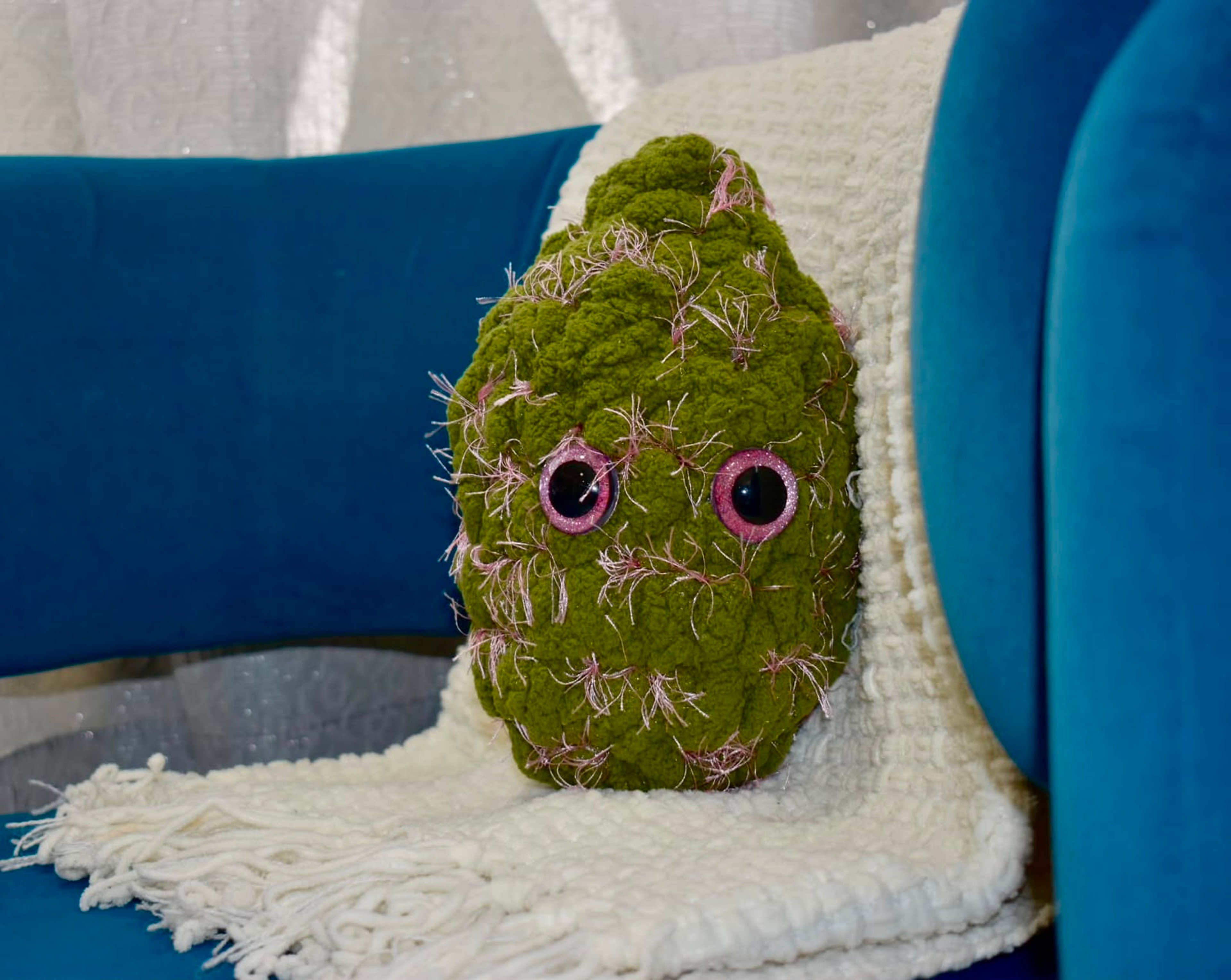 Preview pic of Large Cannanuggies - Crochet Nug Plush, Handmade Plush, 420 Stoner Gift, Smoking Homie, Collectible Plush, Favorite Strains CannaNuggies