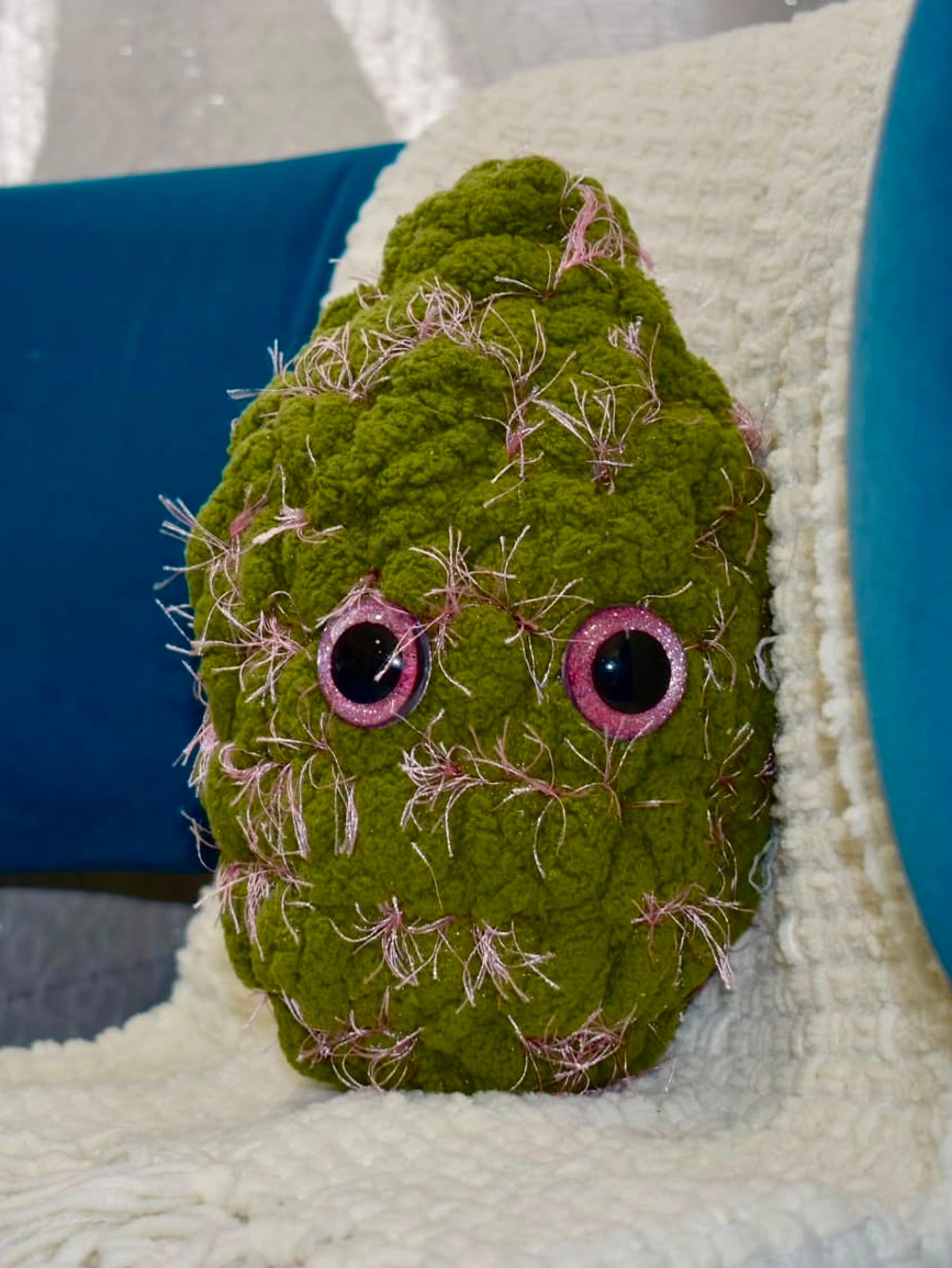 Preview pic of Small Cannanuggie - Crochet Nug Plush, Handmade Plush, 420 Stoner Gift, Smoking Homie, Decor, Collectible Plush, Favorite Strains CannaNuggies