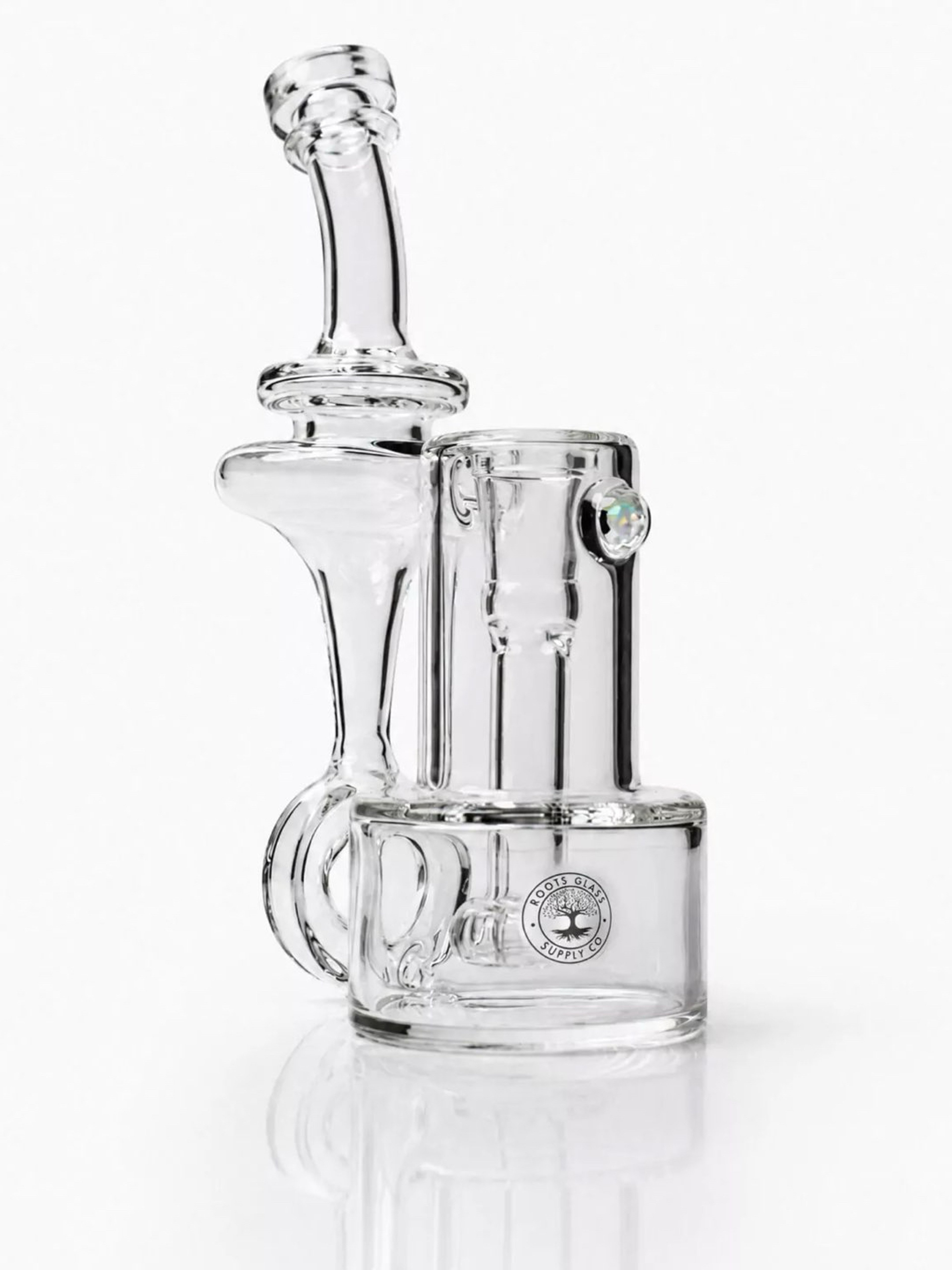 Roots Glass 7″ RBR Halo Recycler Dab Rig image 0