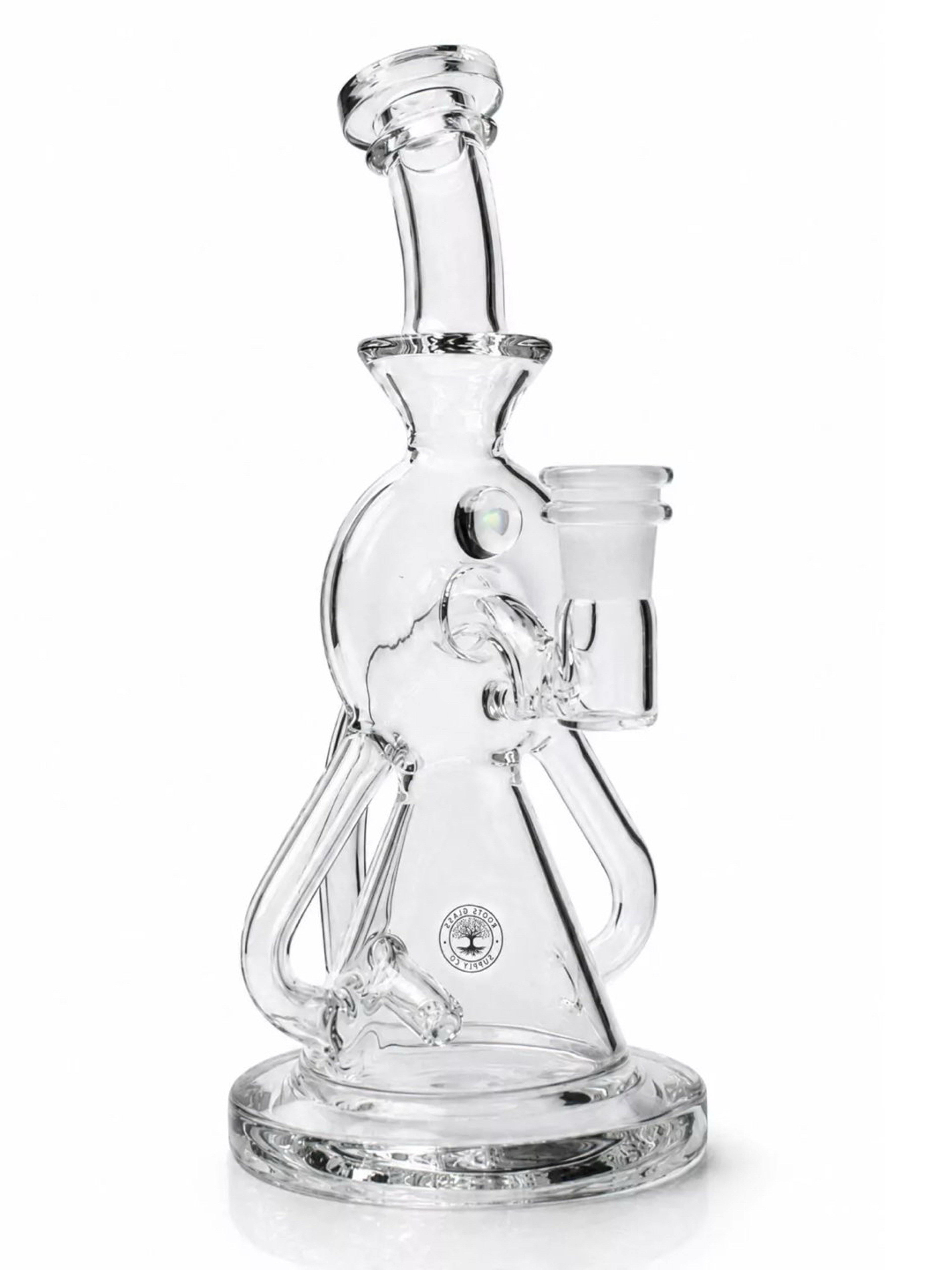 Roots Glass 9″ Wormhole Recycler Dab Rig image 0