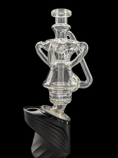 Preview pic of PSG Glass AKA Kosher Glass Clear XL QuadCycler Puffco Peak Top