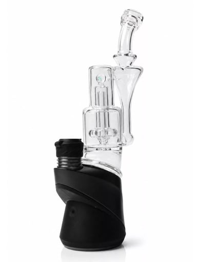 Preview pic of Roots Glass 8″ RBR Recycler Puffco Peak Top w/ Opal
