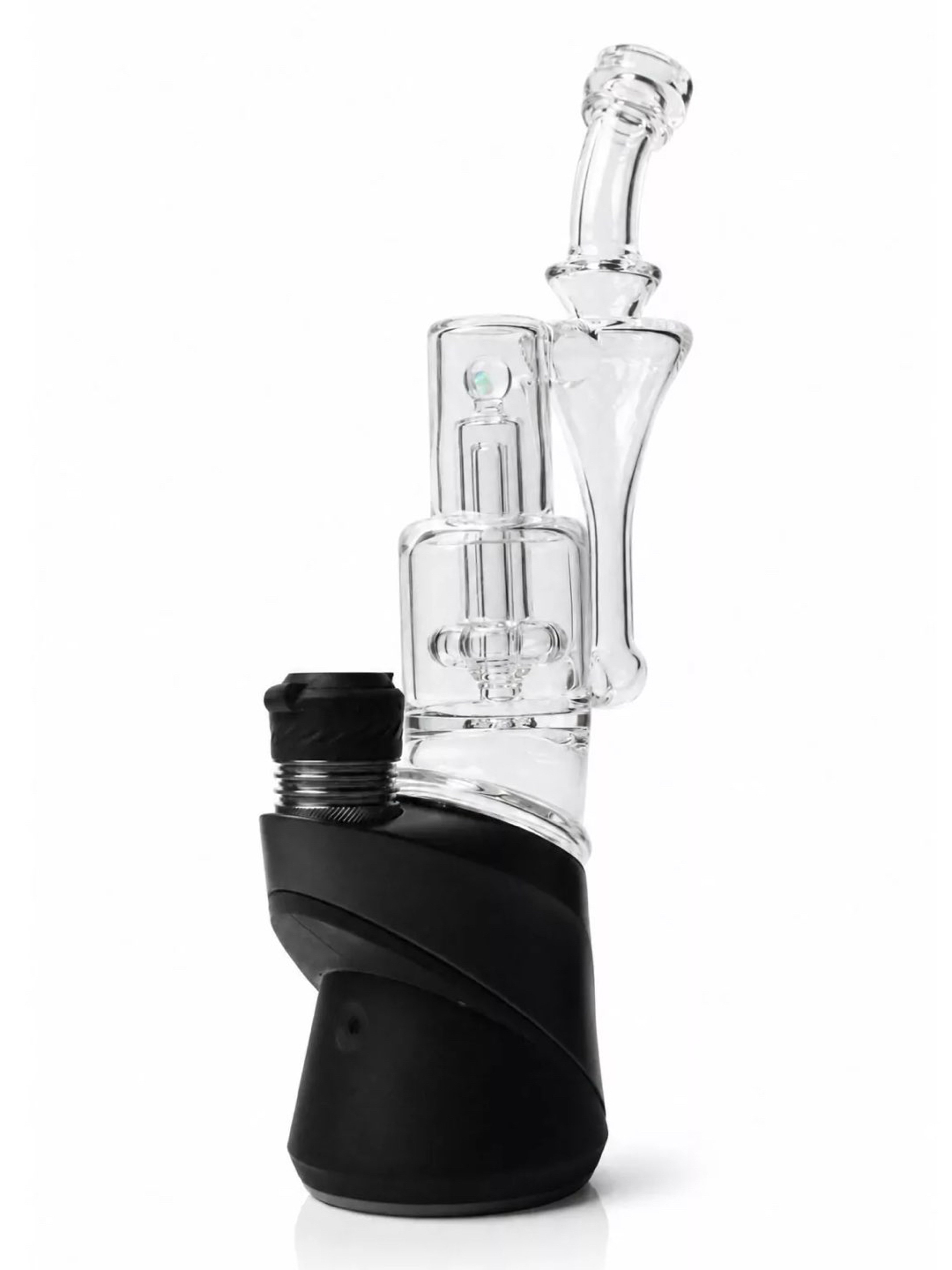 Roots Glass 8″ RBR Recycler Puffco Peak Top w/ Opal image 0