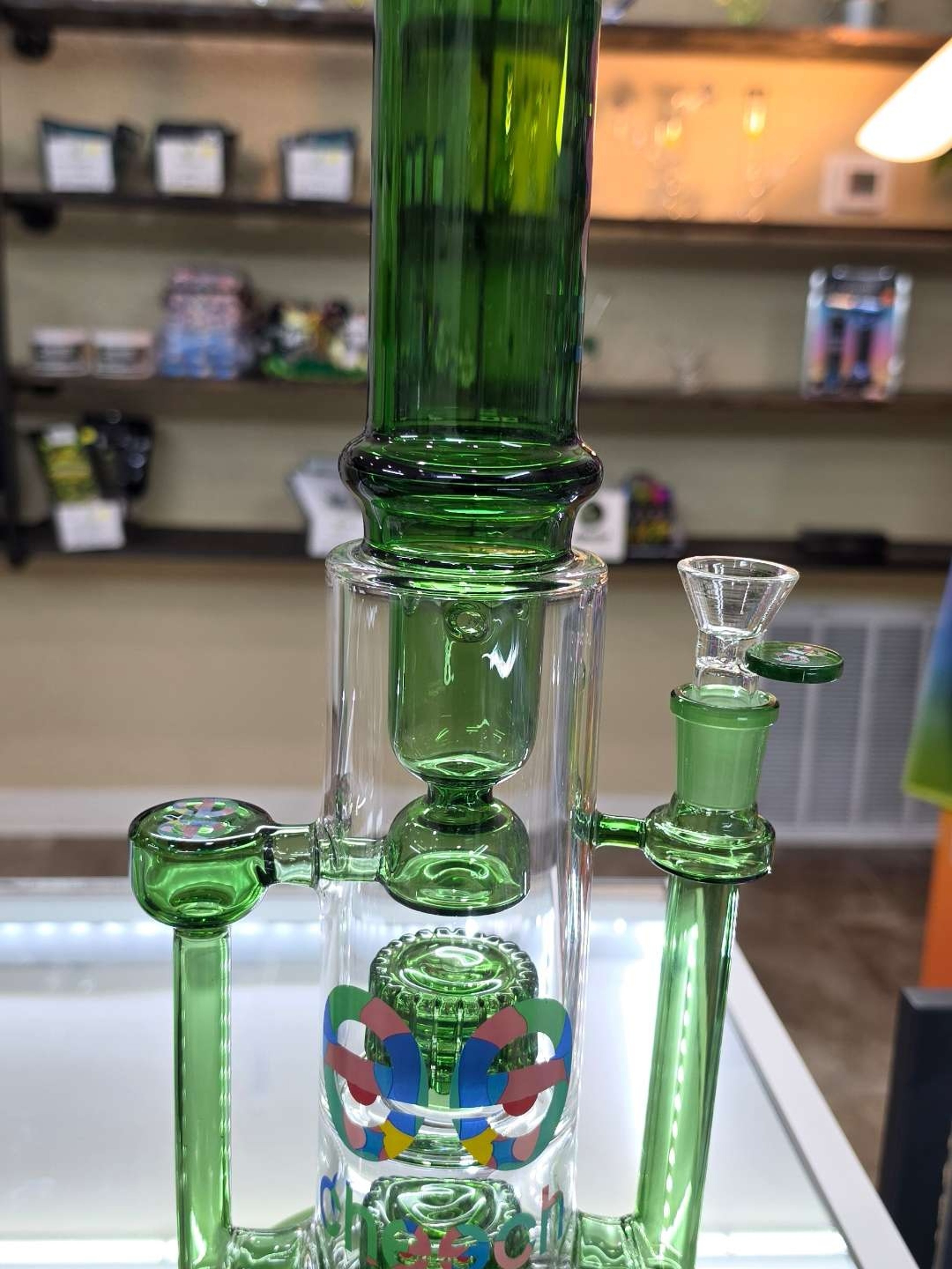 Cheech Glass Straight Tube Recycler image 0
