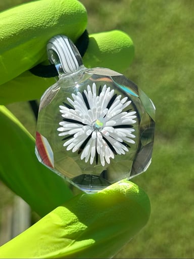 Preview pic of OM Glass Faceted Pendant